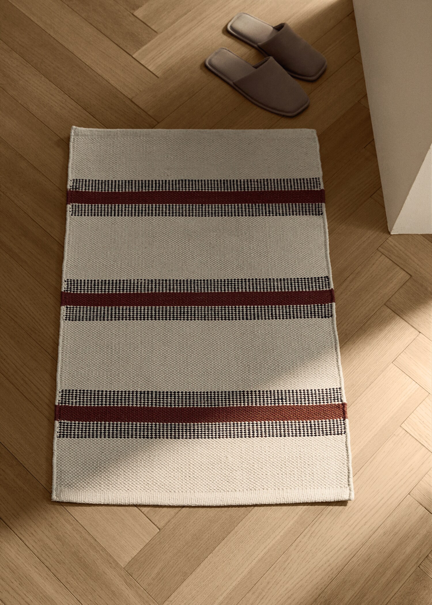 Catifa cotó disseny ratlles - Pla general