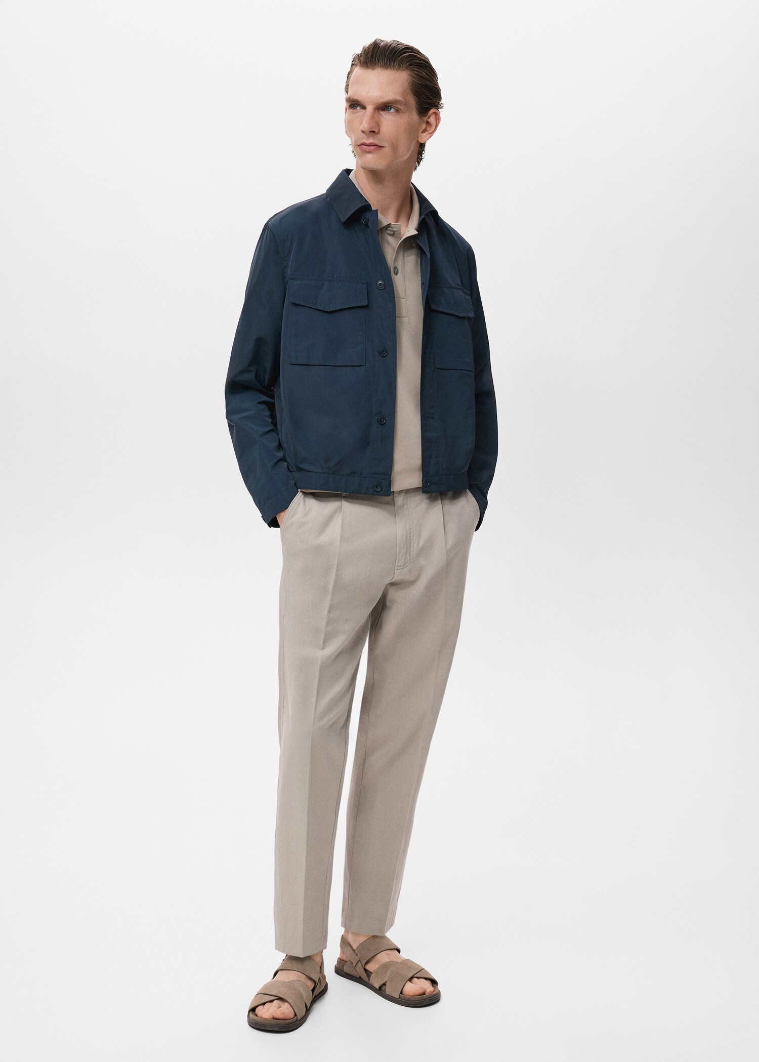 Chaqueta water repellent bolsillos - Plano general