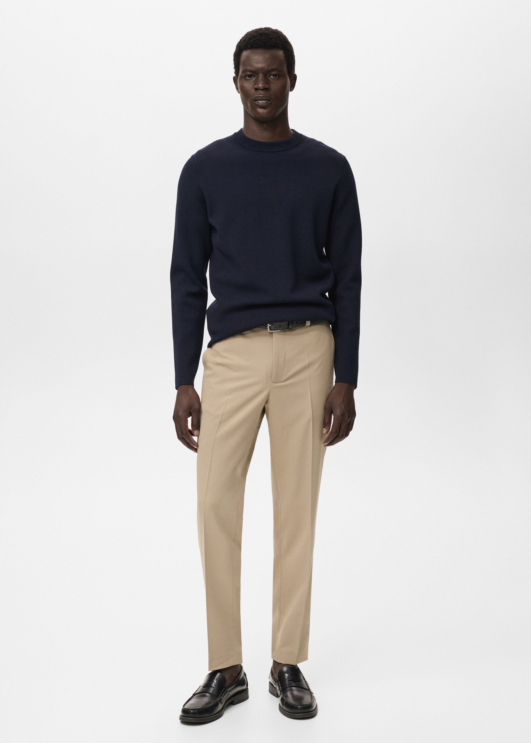 Slim-fit flannel trousers - General plane