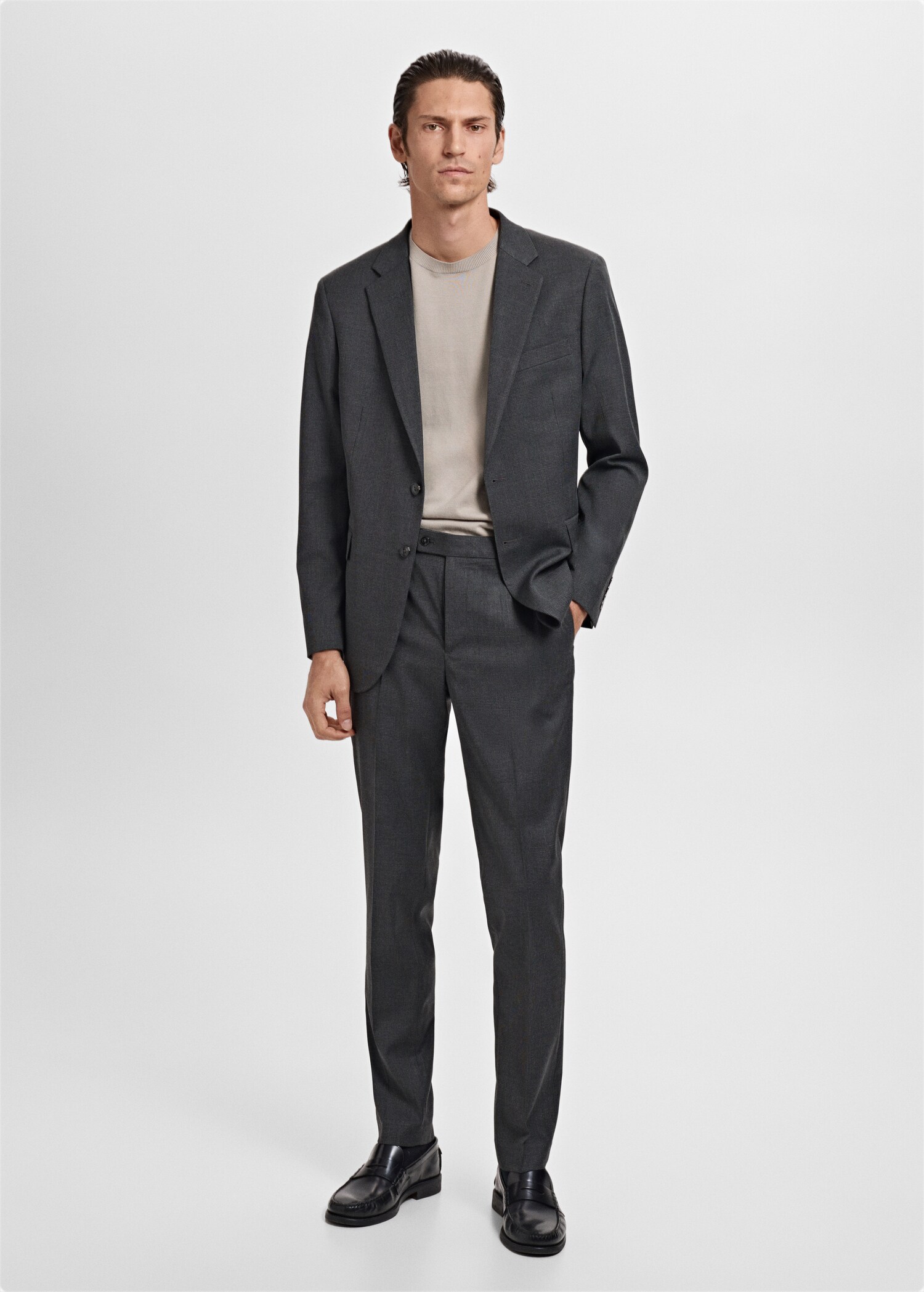 Milan slim-fit suit jacket - General plane