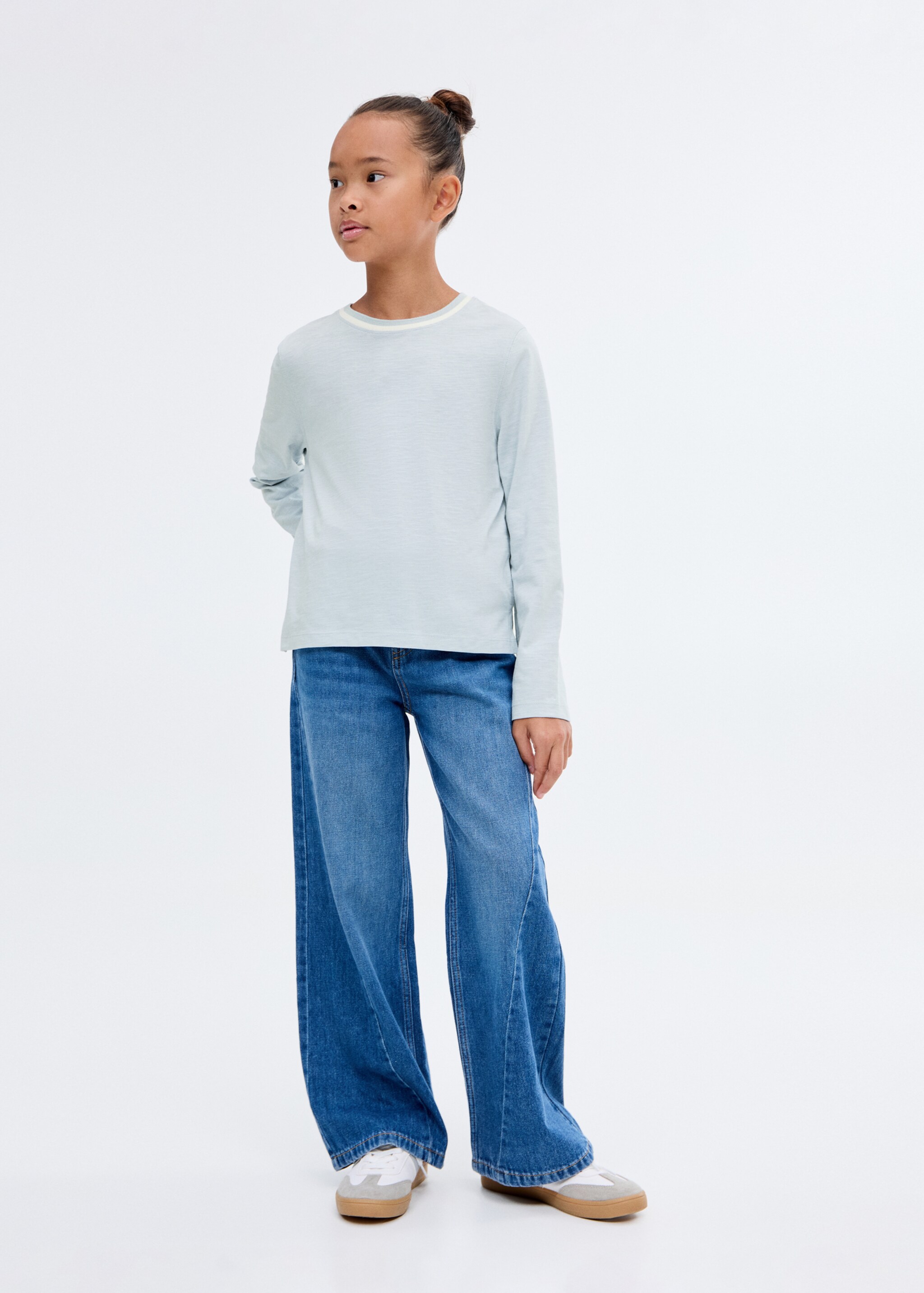 Contrast neck t-shirt - General plane, Sky Blue. Ref: 17025159-00.