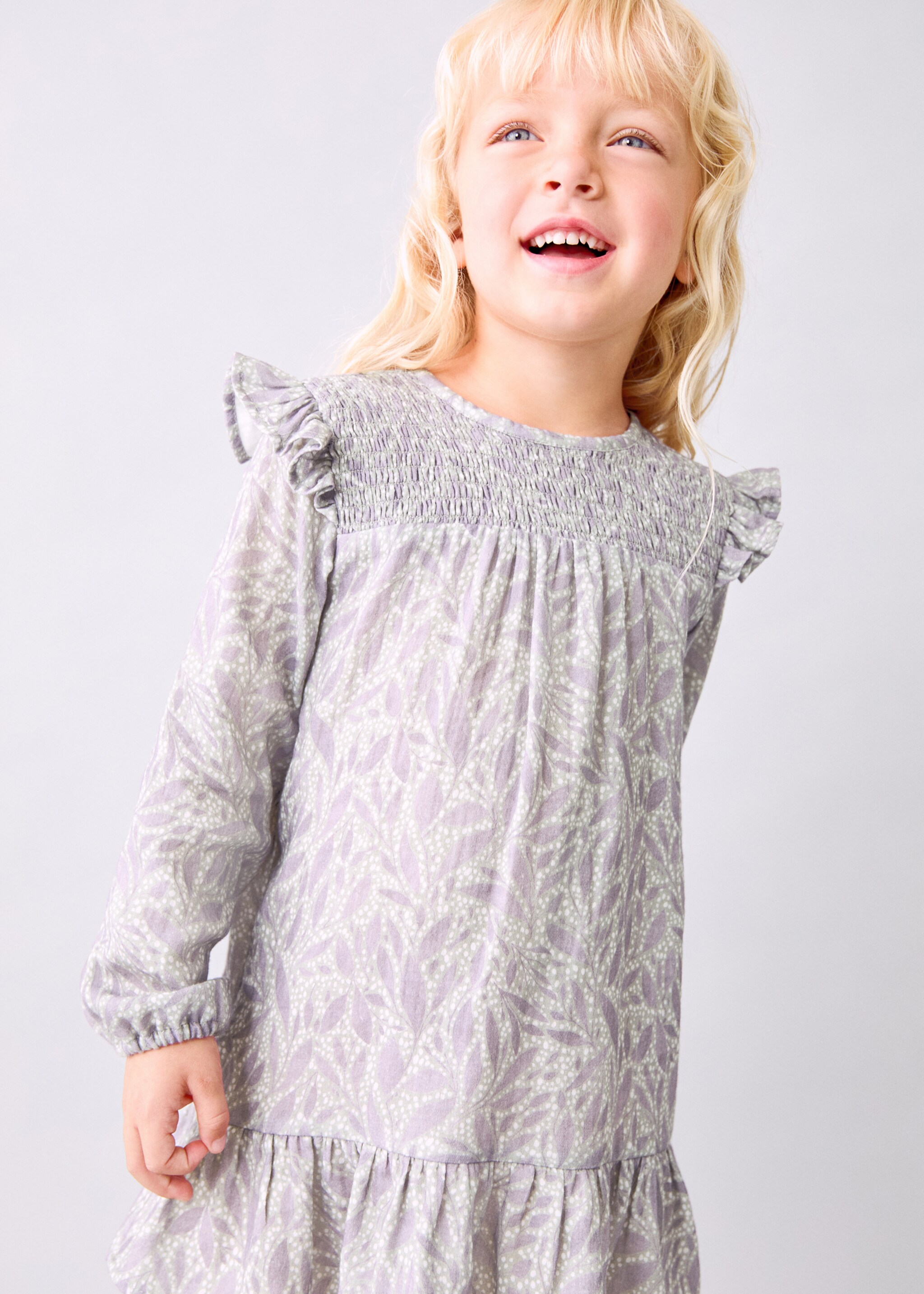 Printed cotton dress - General plane, Light/Pastel Purple. Ref: 17025164-00.