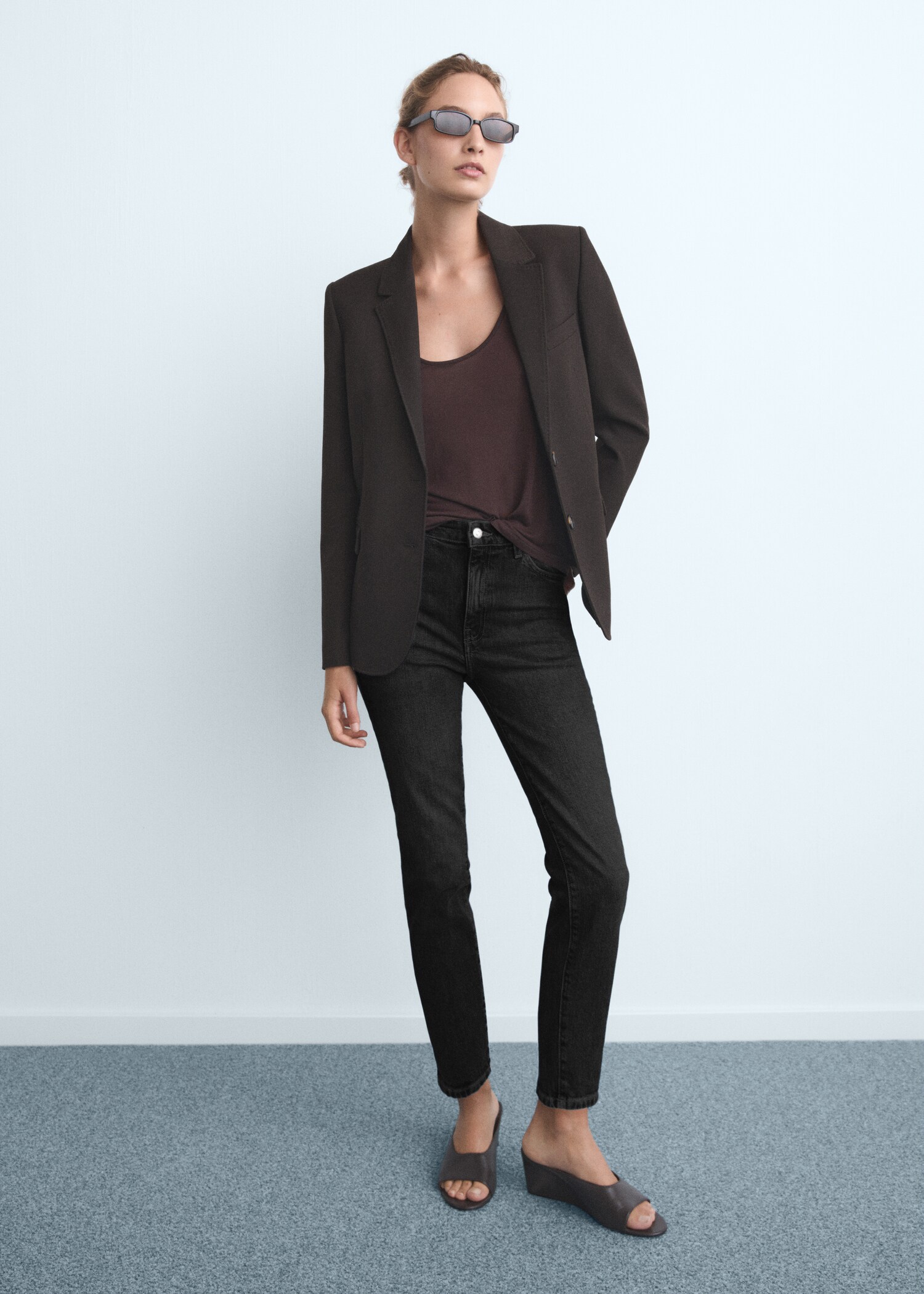 Claudia slim-fit cropped jeans - General plane