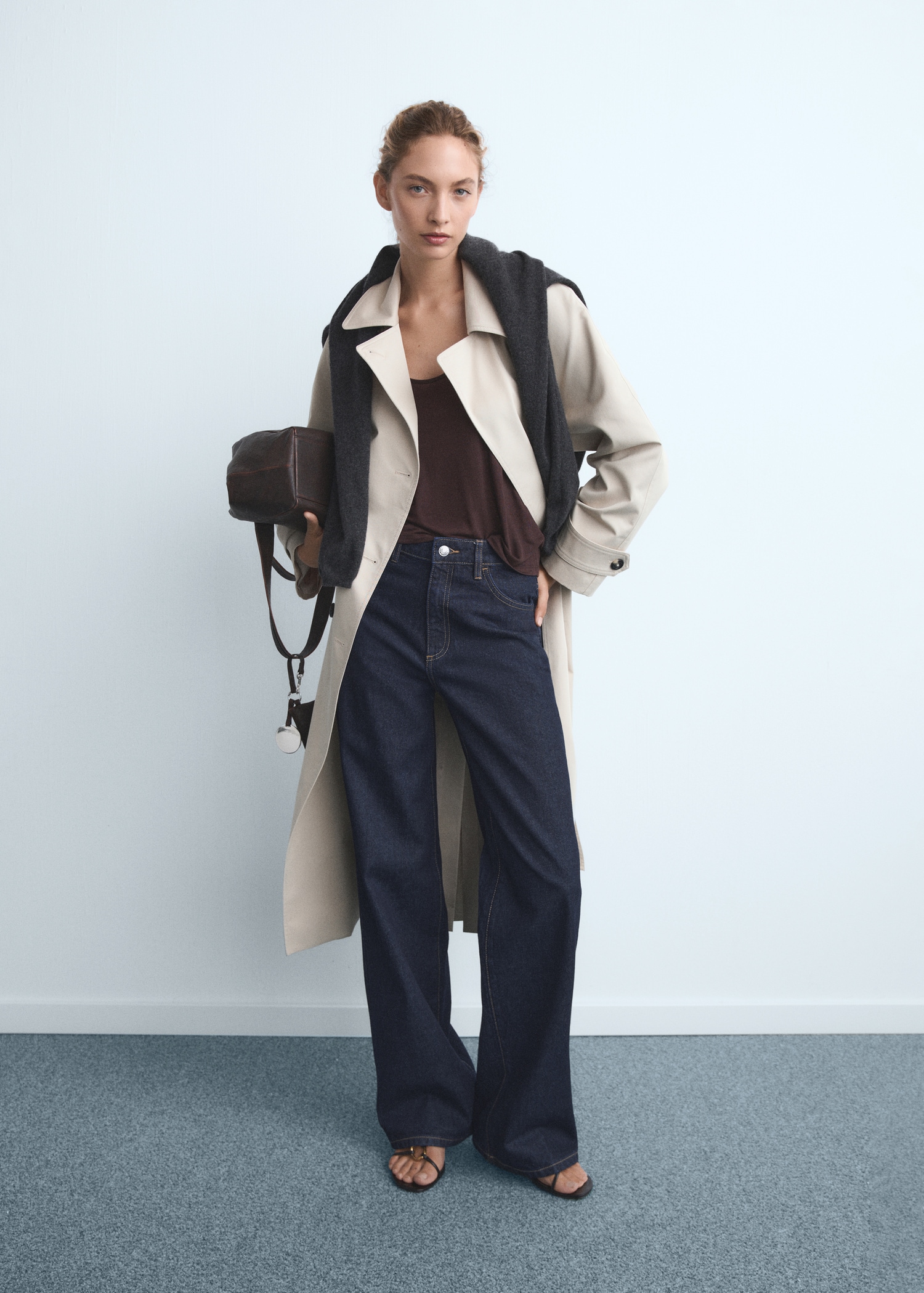 Danila high-waisted wide-leg jeans Women MANGO Indonesia