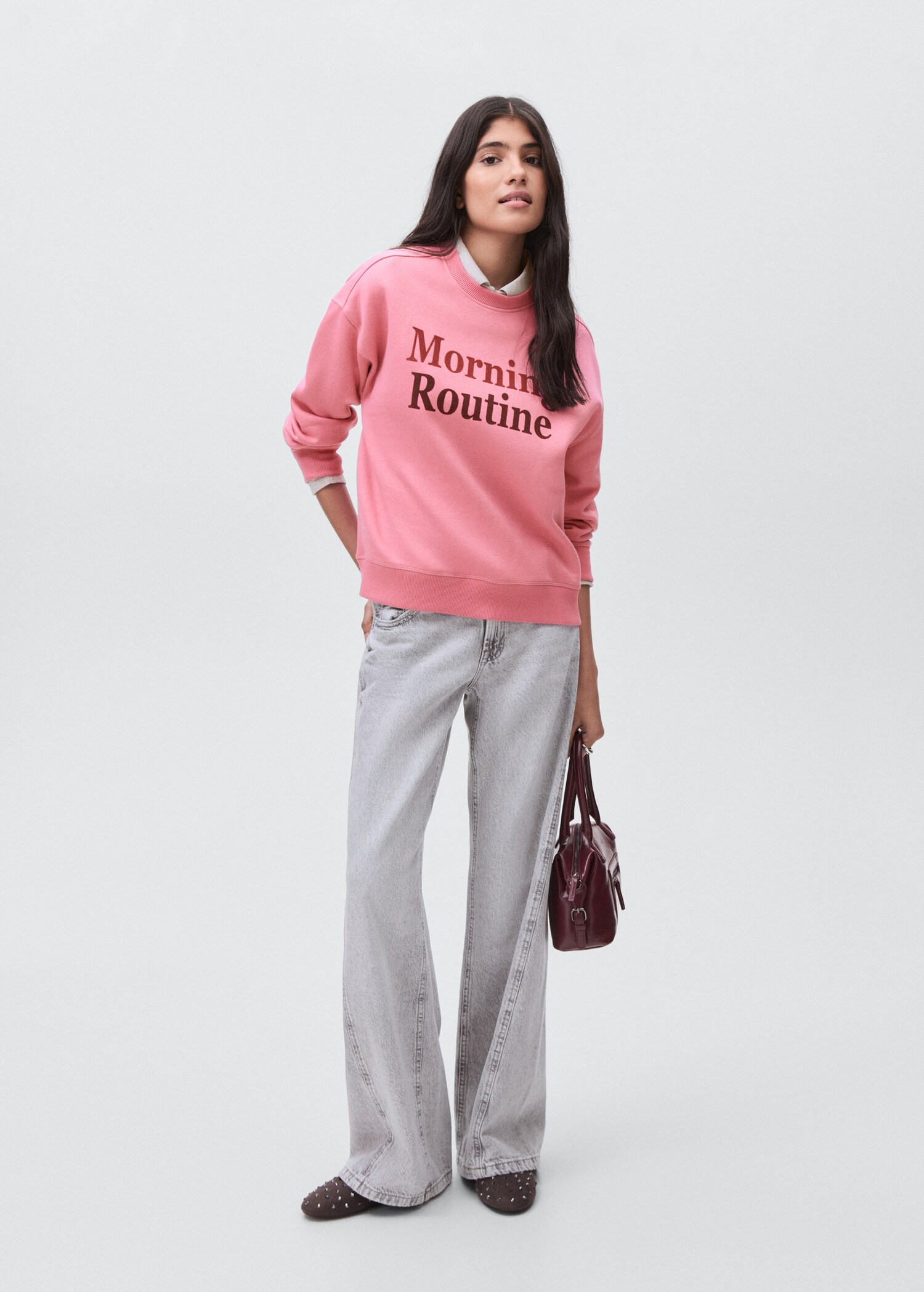 Printed cotton sweatshirt - General plane
