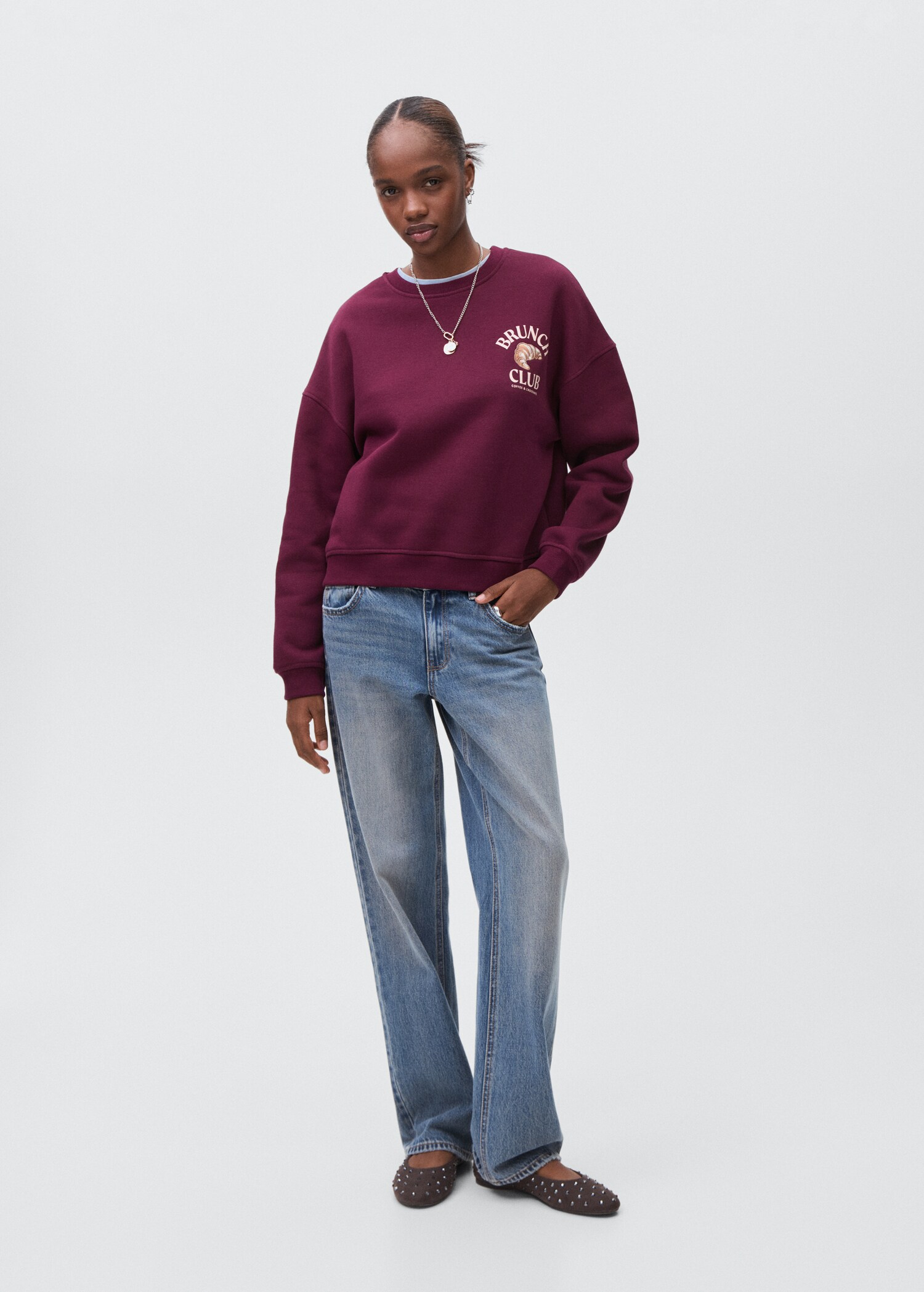 Sweat-shirt coton imprimé - Plan général