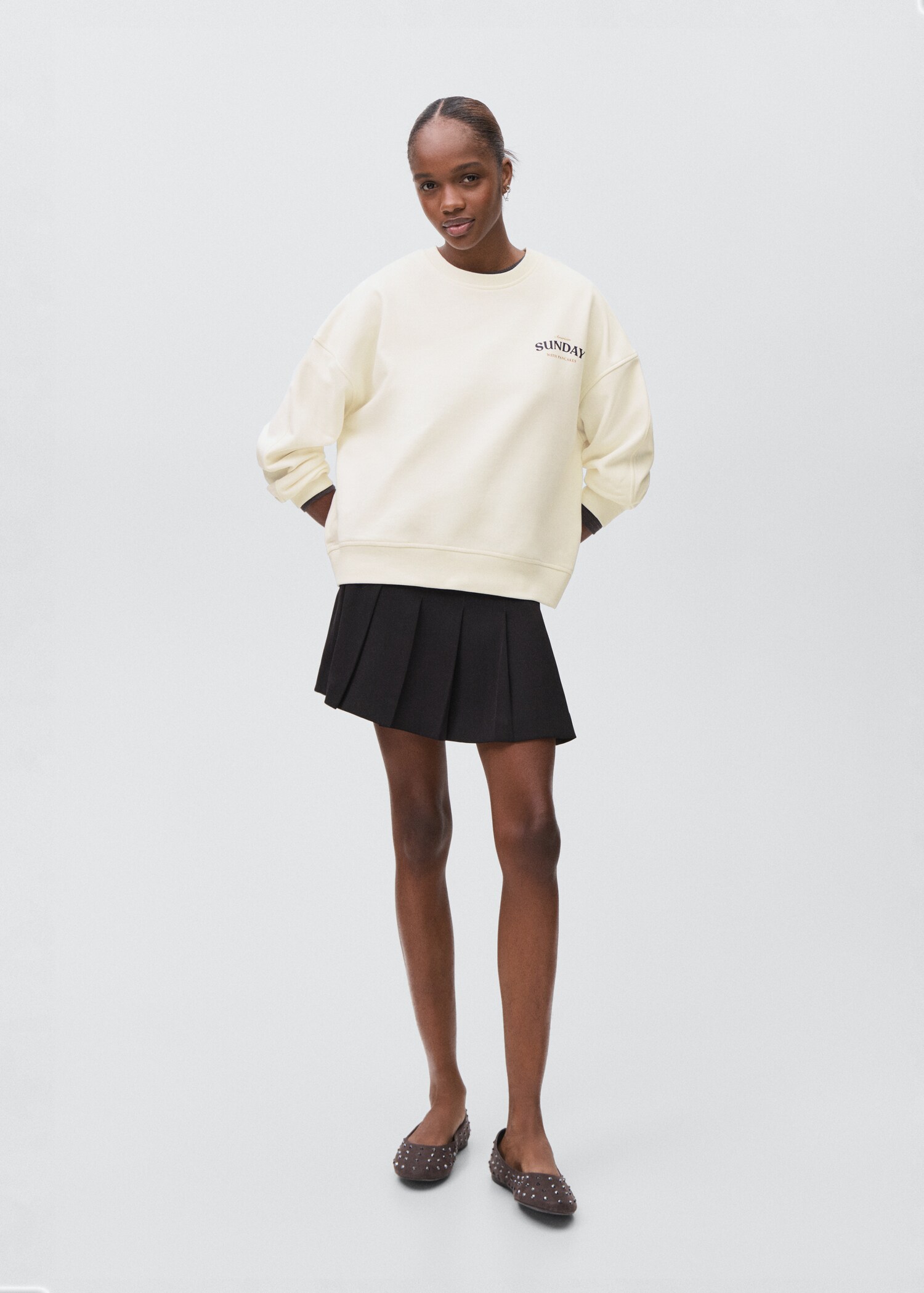 Sweat-shirt coton imprimé - Plan général