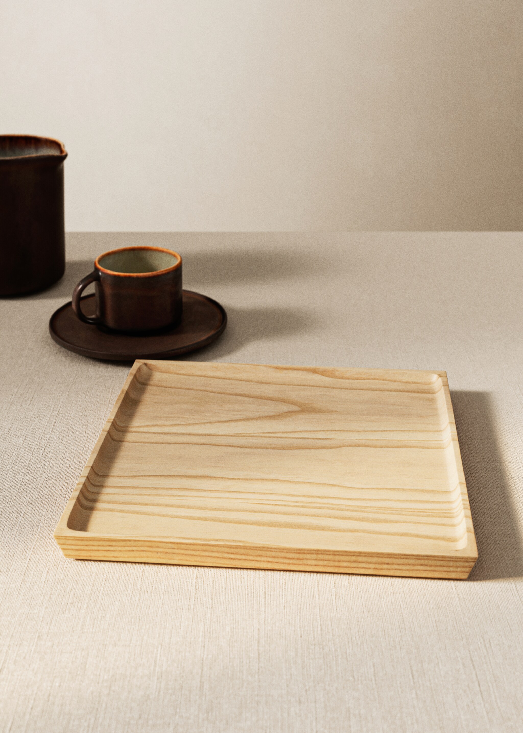 Square ash wooden board - General plane, Sand. Ref: 17025810-00.