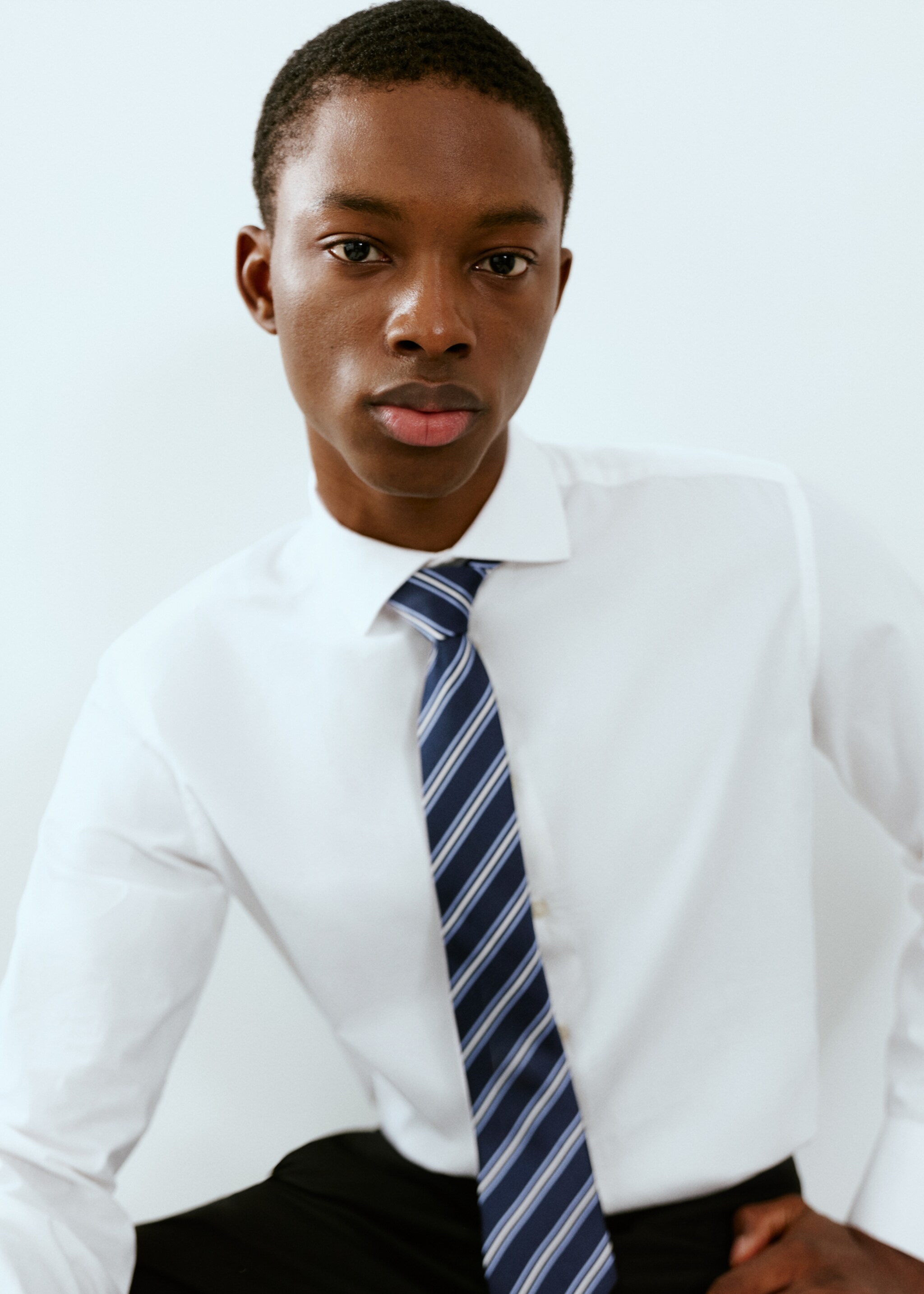 Striped tie - General plane, Blue. Ref: 17025832-00.