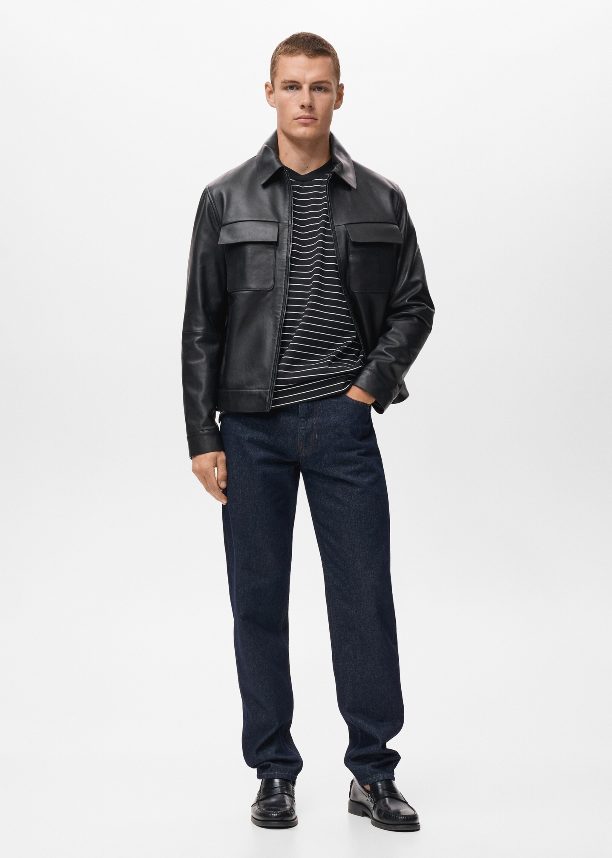 Striped long sleeves t-shirt - General plane, Black. Ref: 17025978-00.