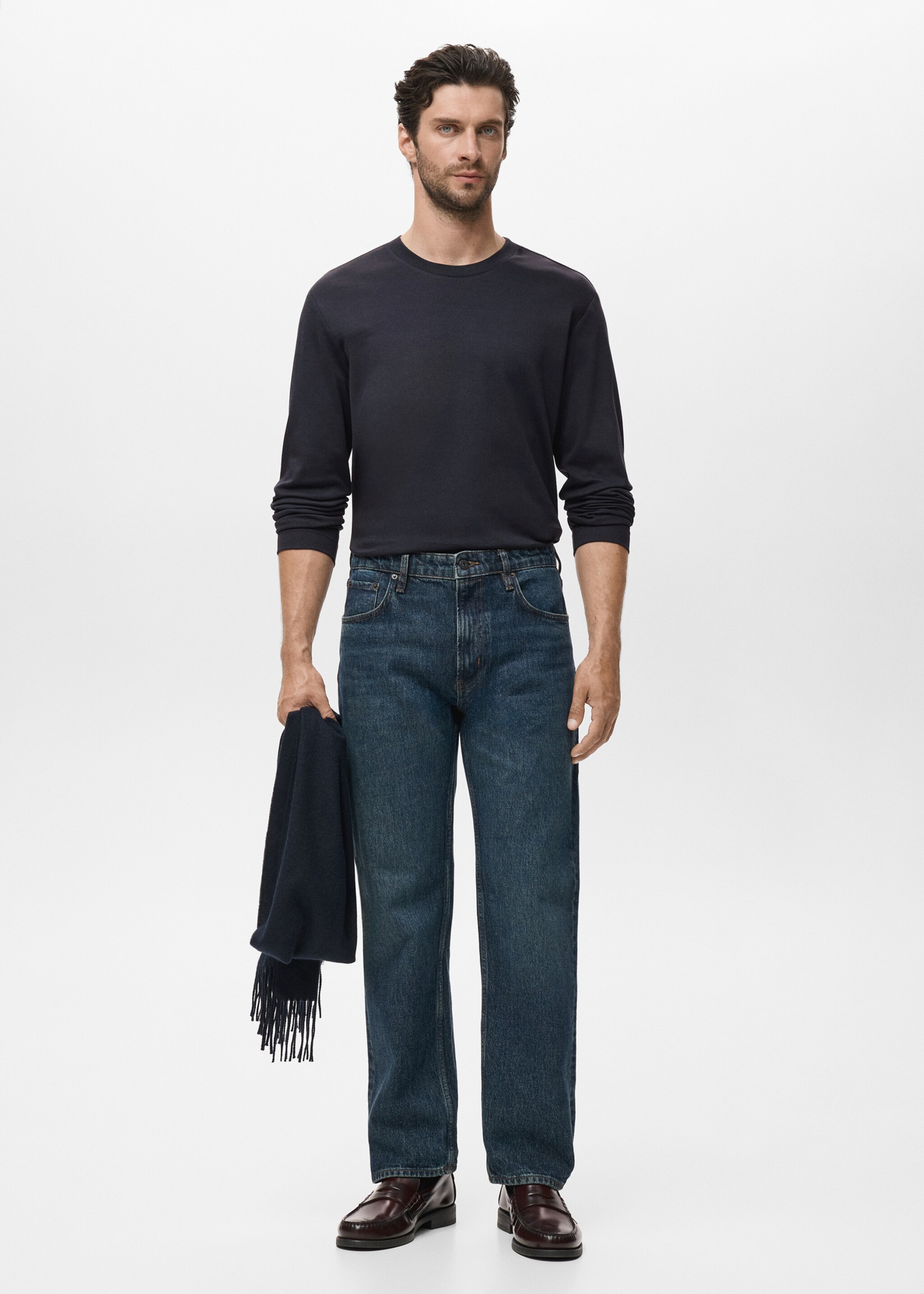 Long sleeve regular fit T-shirt - General plane, Navy. Ref: 17025979-00.