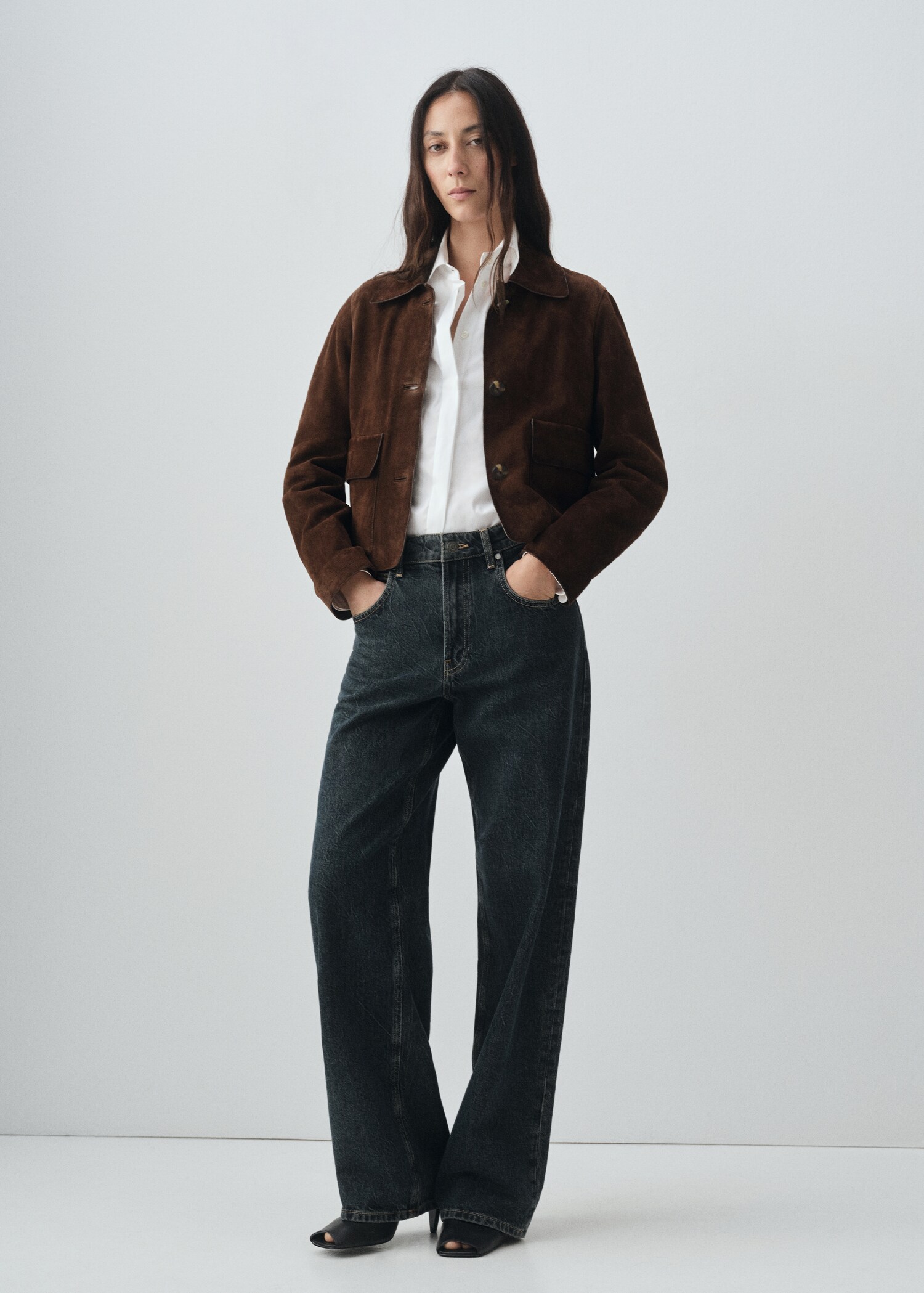 100% leather short jacket - General plane