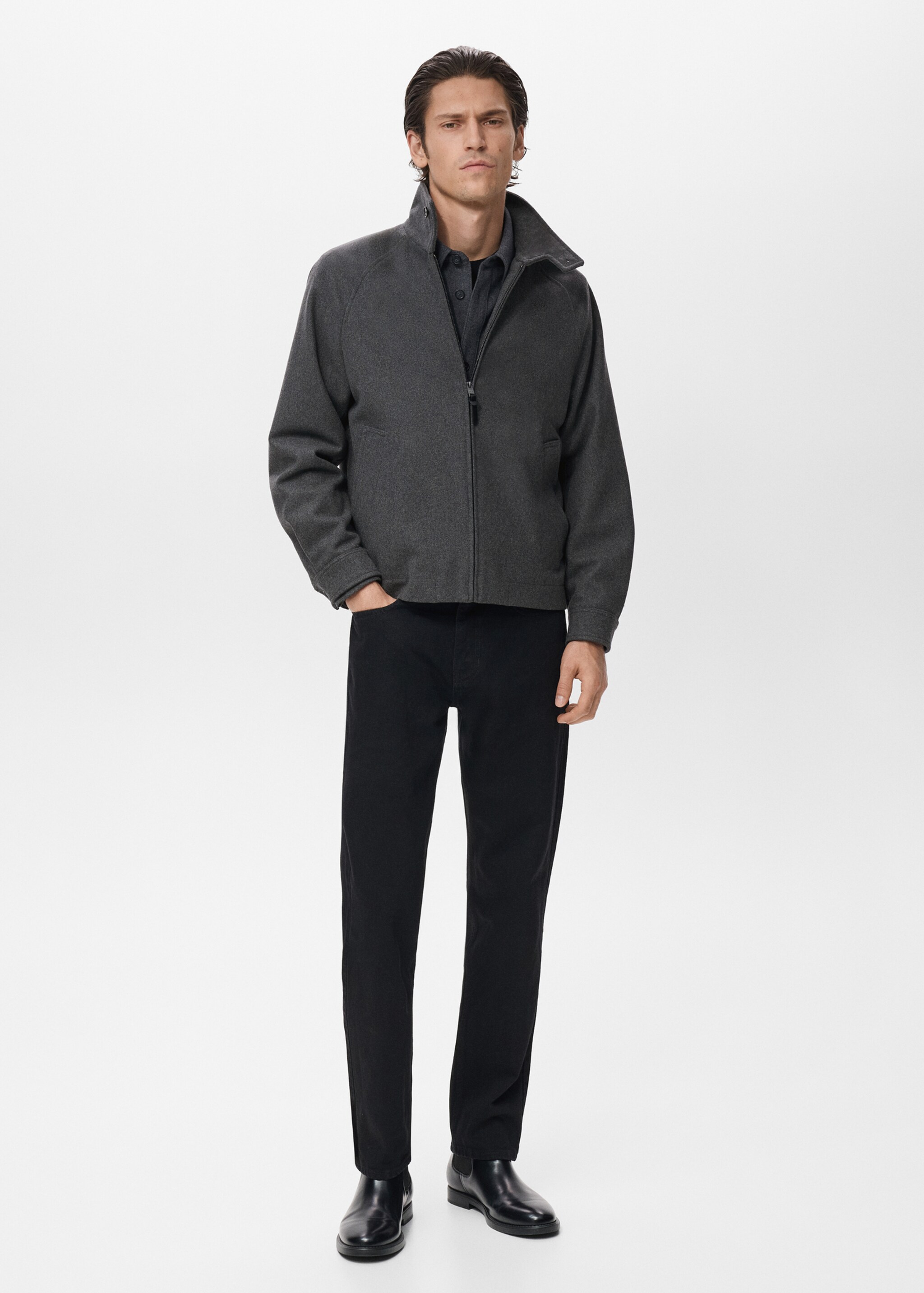 Wood blend jacket - General plane, Grey. Ref: 17026723-00.