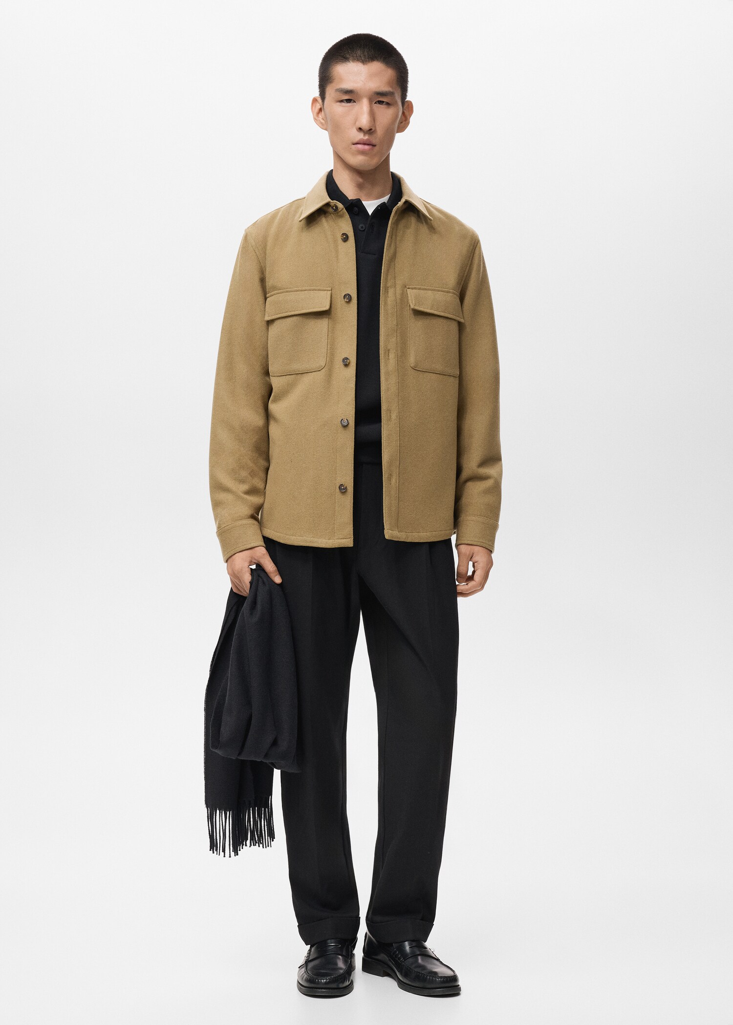 Wool jacket with pockets - General plane