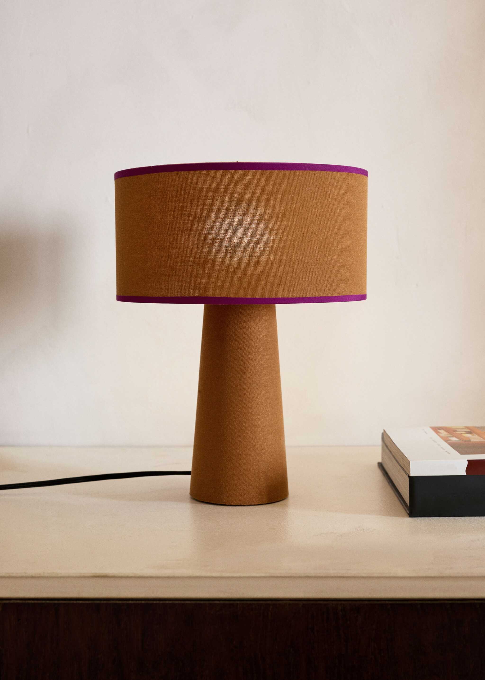 Medium woven table lamp - General plane, Medium Brown. Ref: 17026728-00.