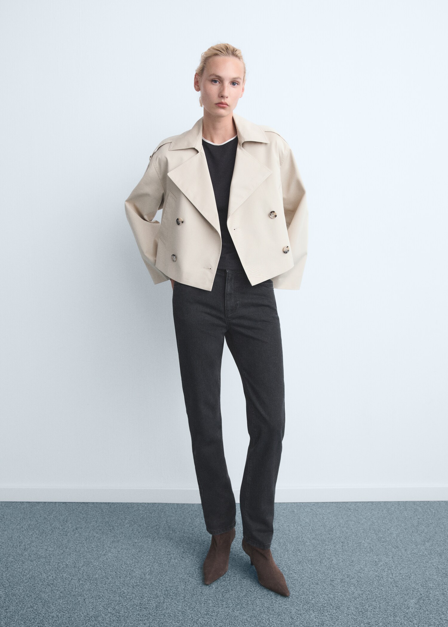 Mid-rise straight jeans - General plane