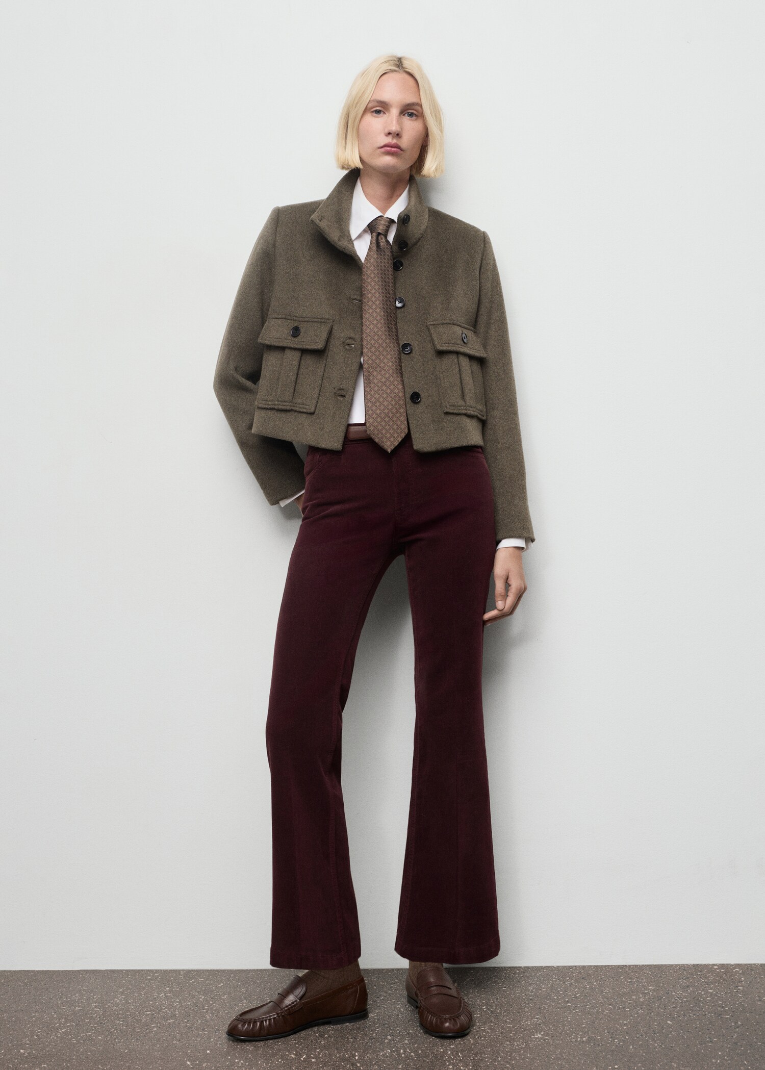 Flared-Jeans aus Cord - Allgemeine Ansicht