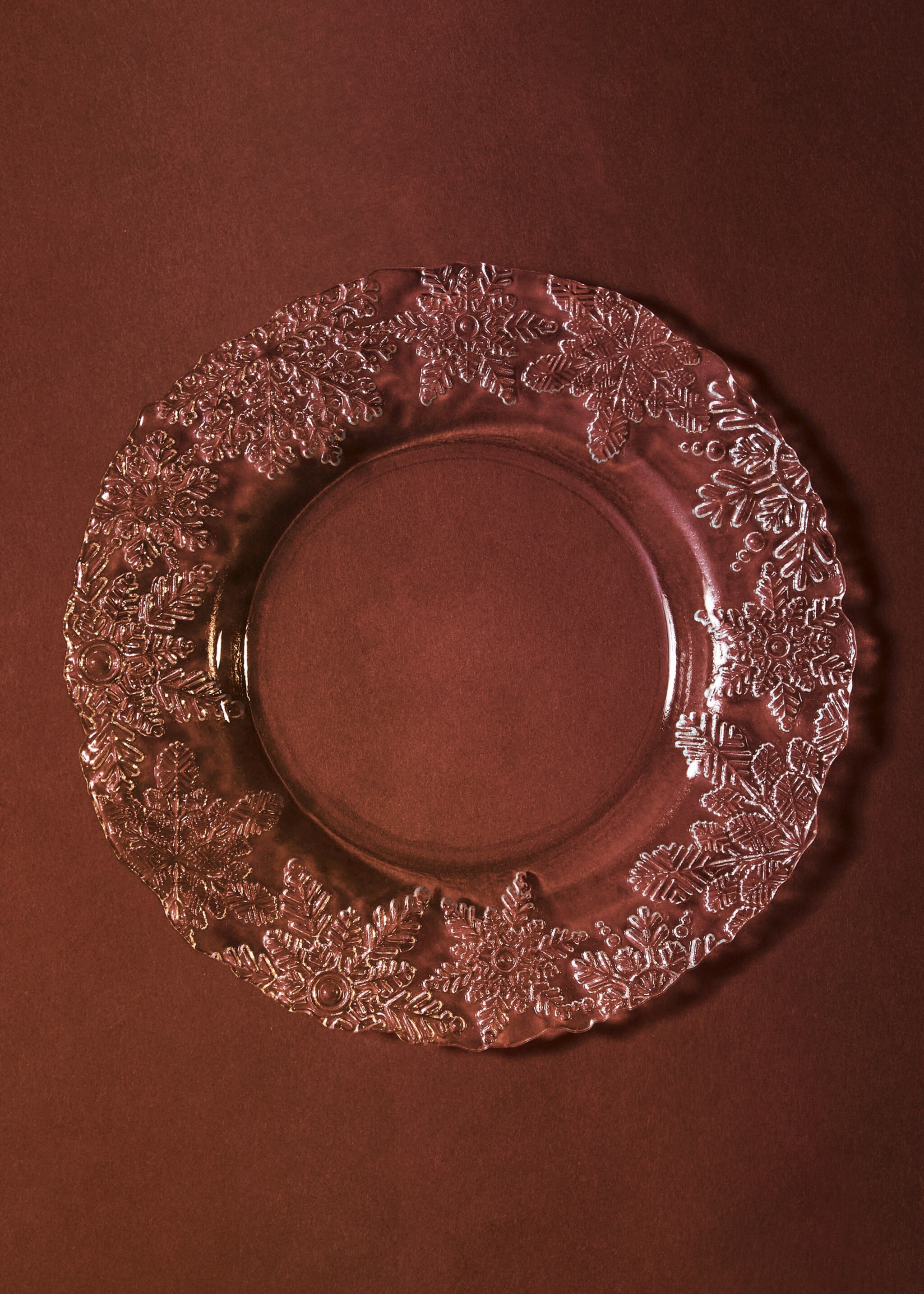 Plat postres vidre detall vora - Pla general, Blanc trencat. Ref: 17027779-00.