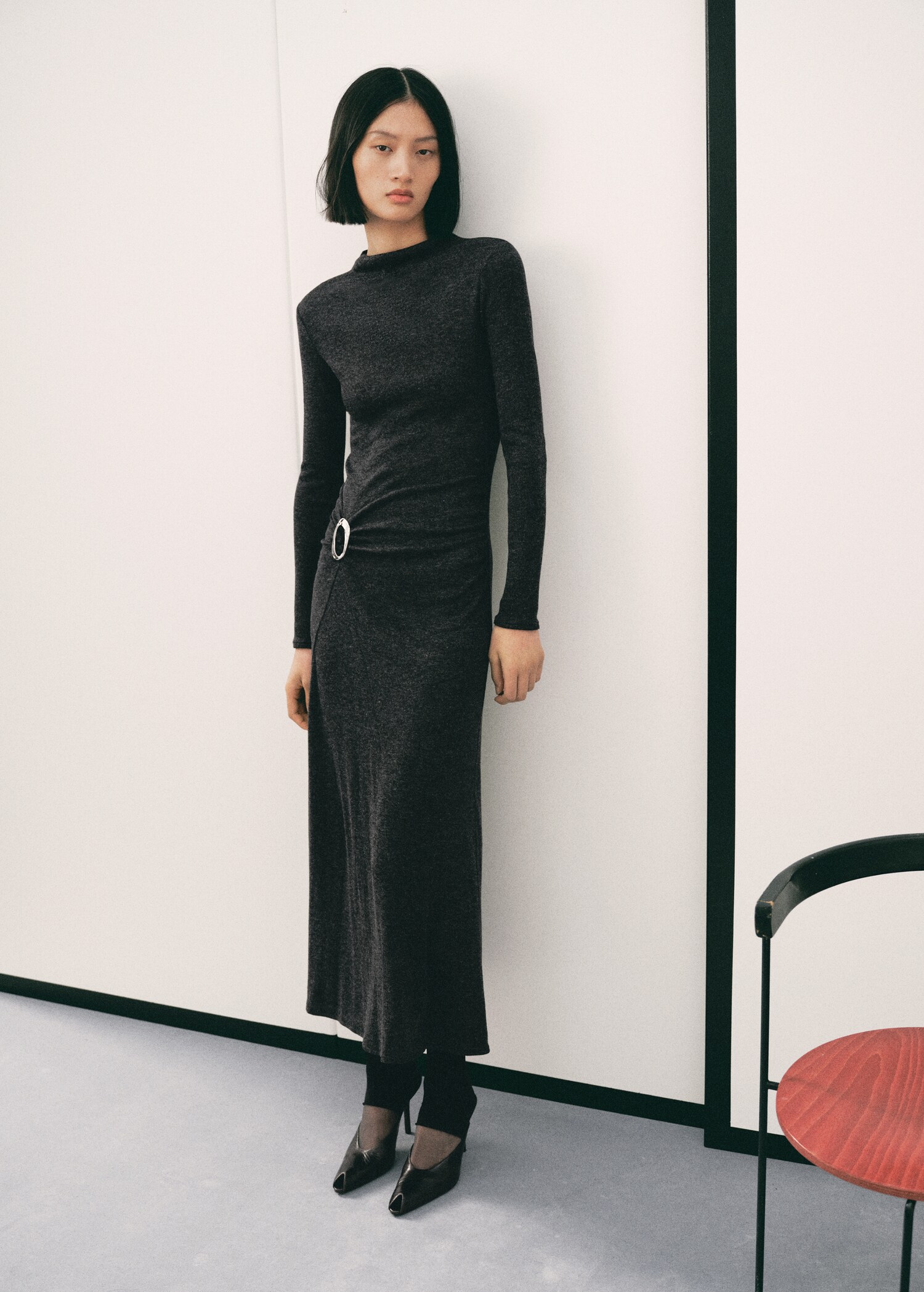 Ruched dress with ring - General plane