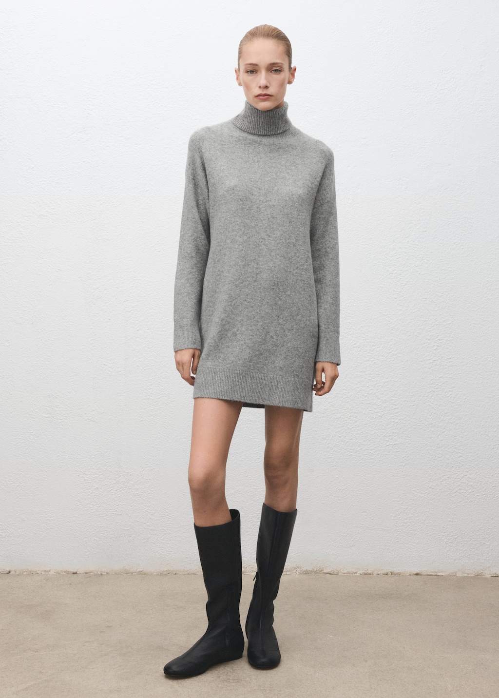 Mango Knitted turtleneck dress