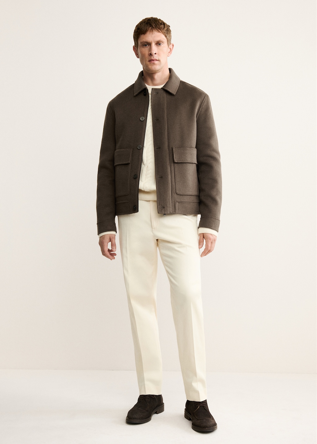 Handmade wool jacket with pockets