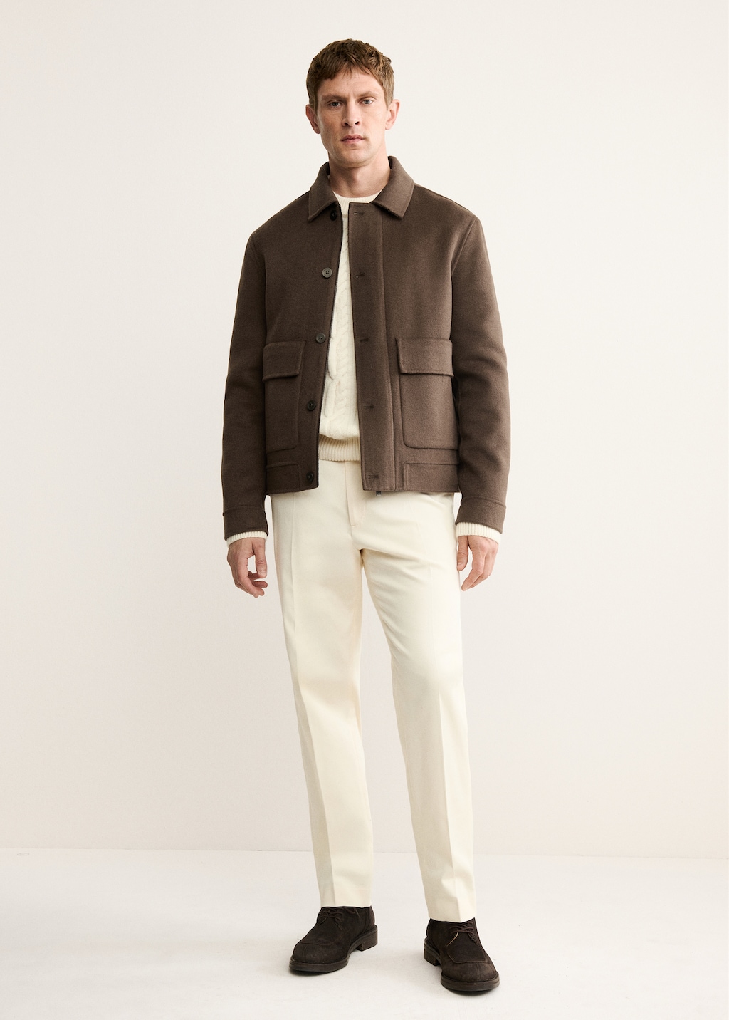 Handmade wool jacket with pockets