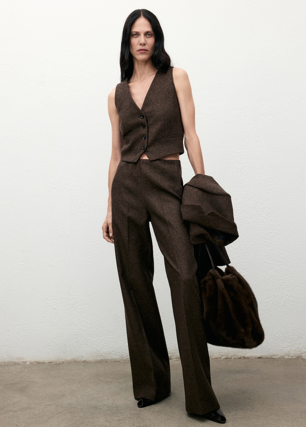 Speckled wool waistcoat