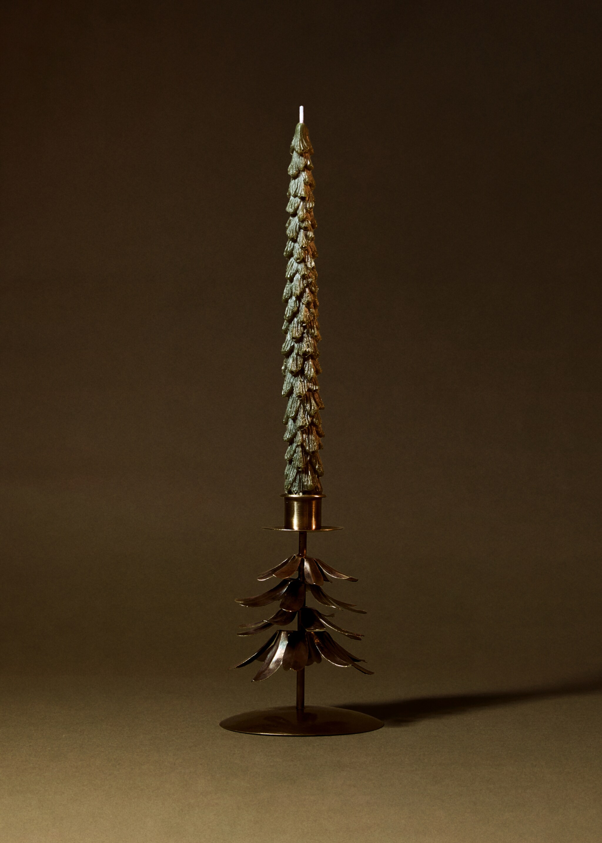 Bougeoir sapin métal - Plan général, Or. Ref: 17028290-00.