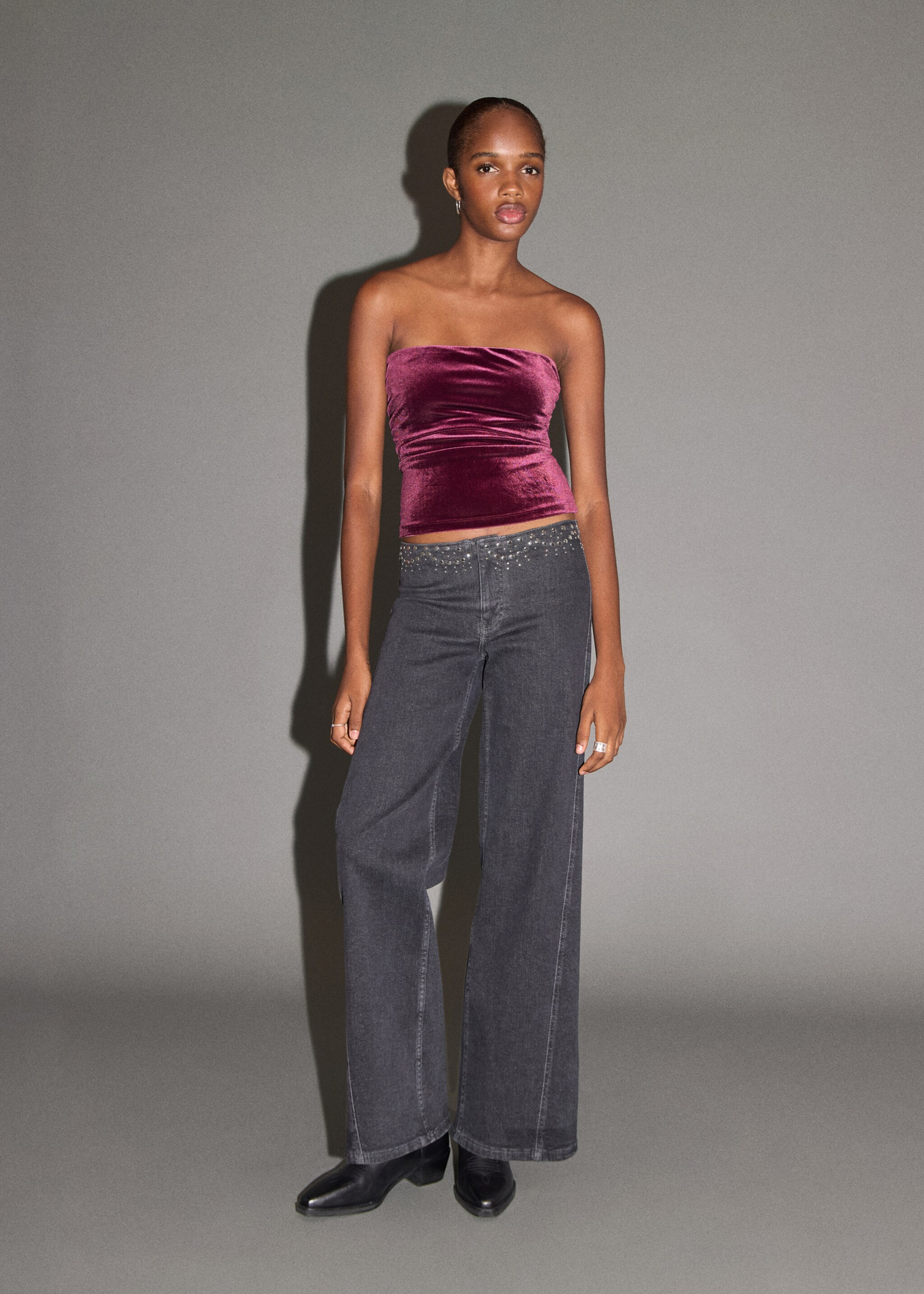 Velvet top - General plane, Pink. Ref: 17028632-00.