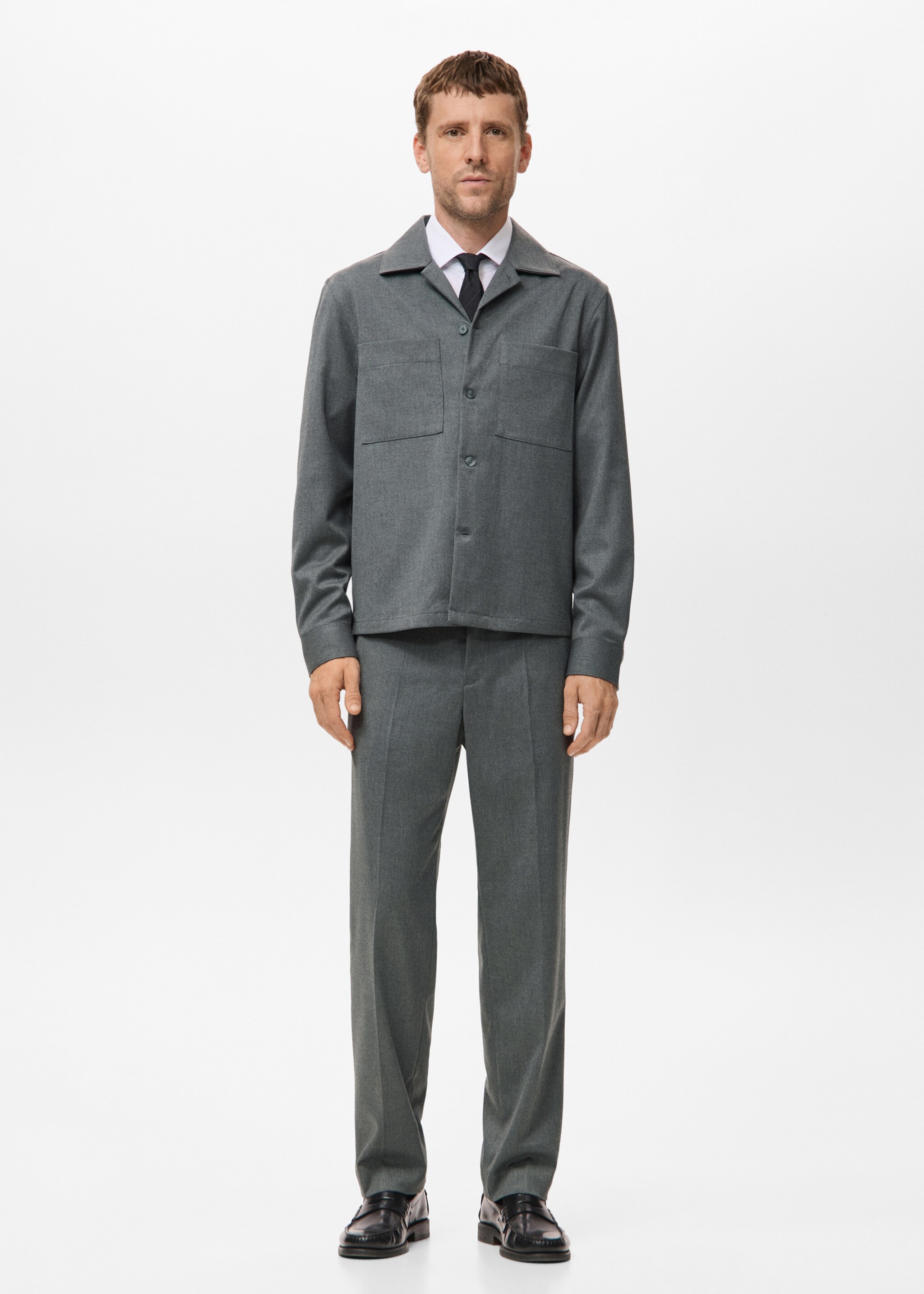 Flowy straight-fit trousers - General plane, Grey. Ref: 17029208-00.