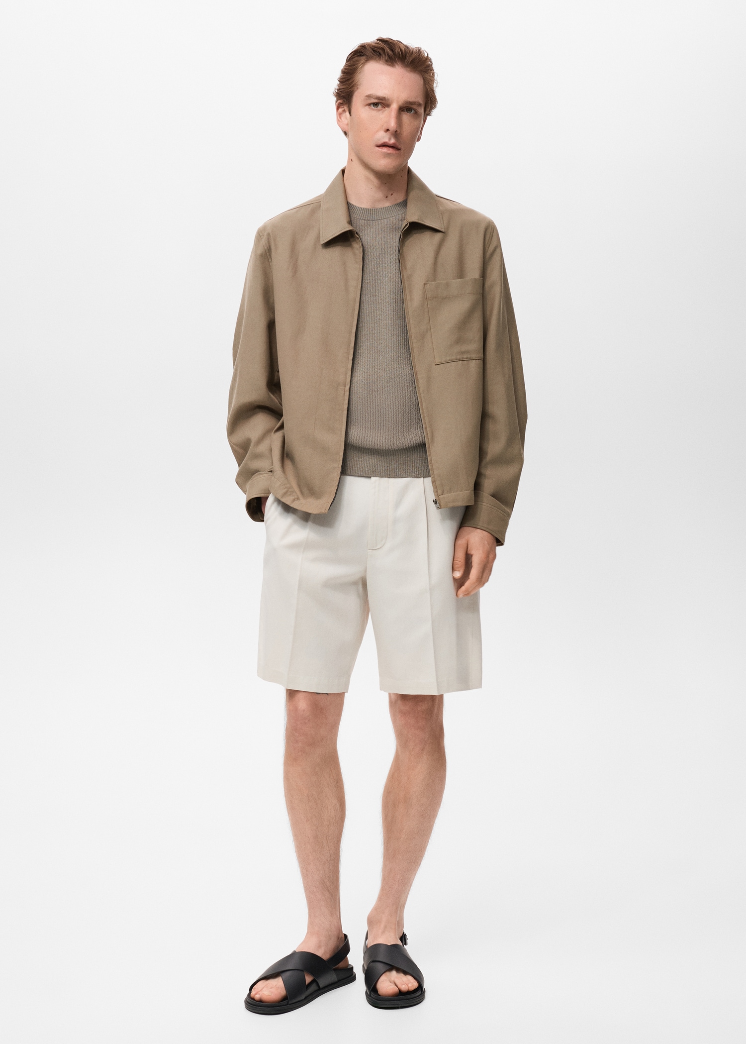 Lyocell jacket with pockets - Men | MANGO USA