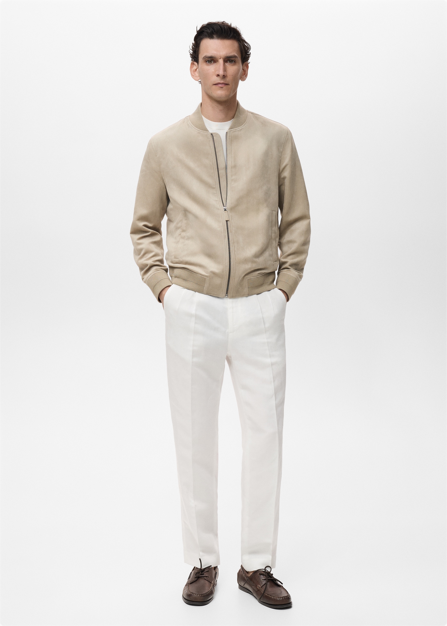 Veste bomber effet daim - Plan général