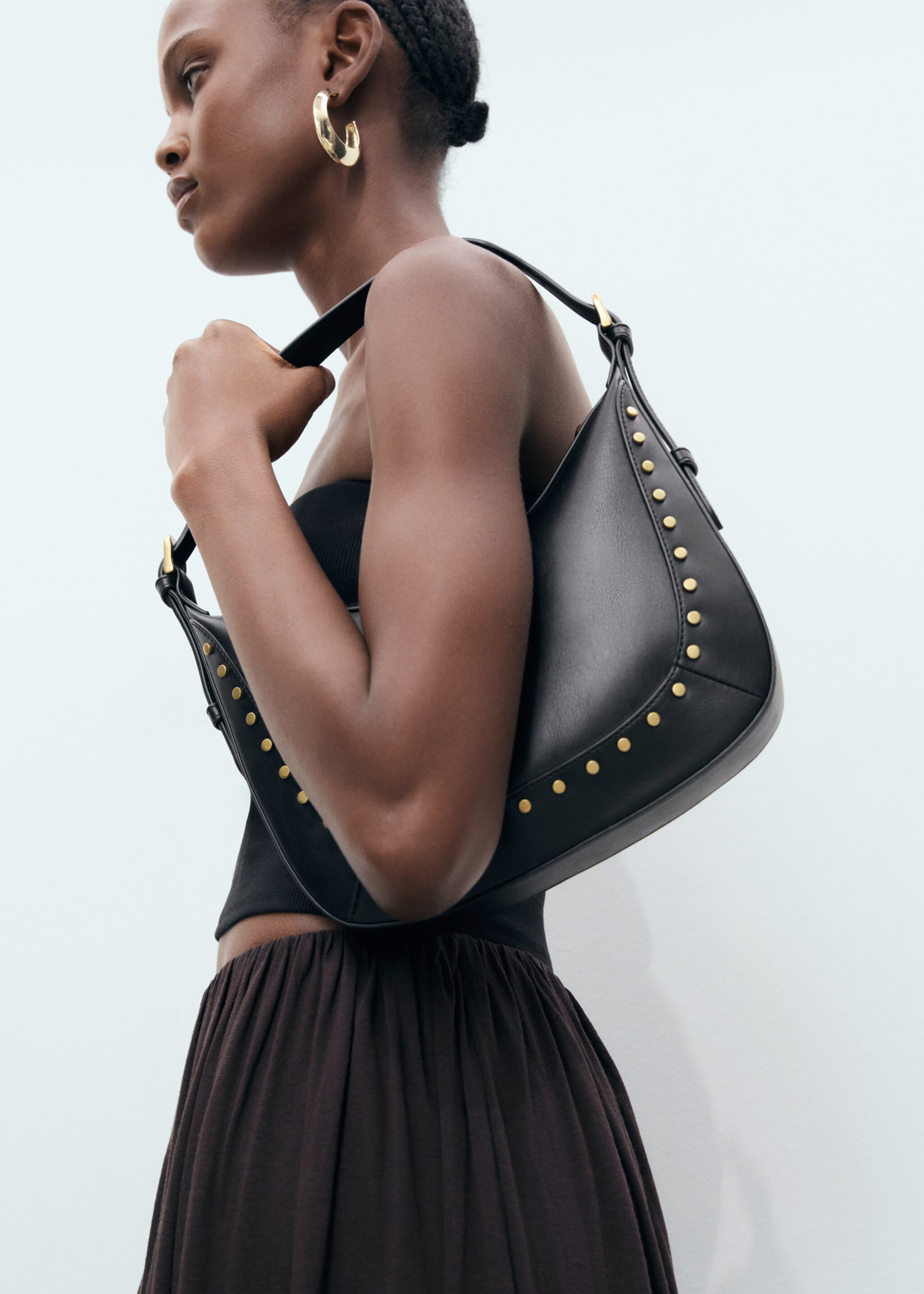 Small studded shoulder bag - General plane