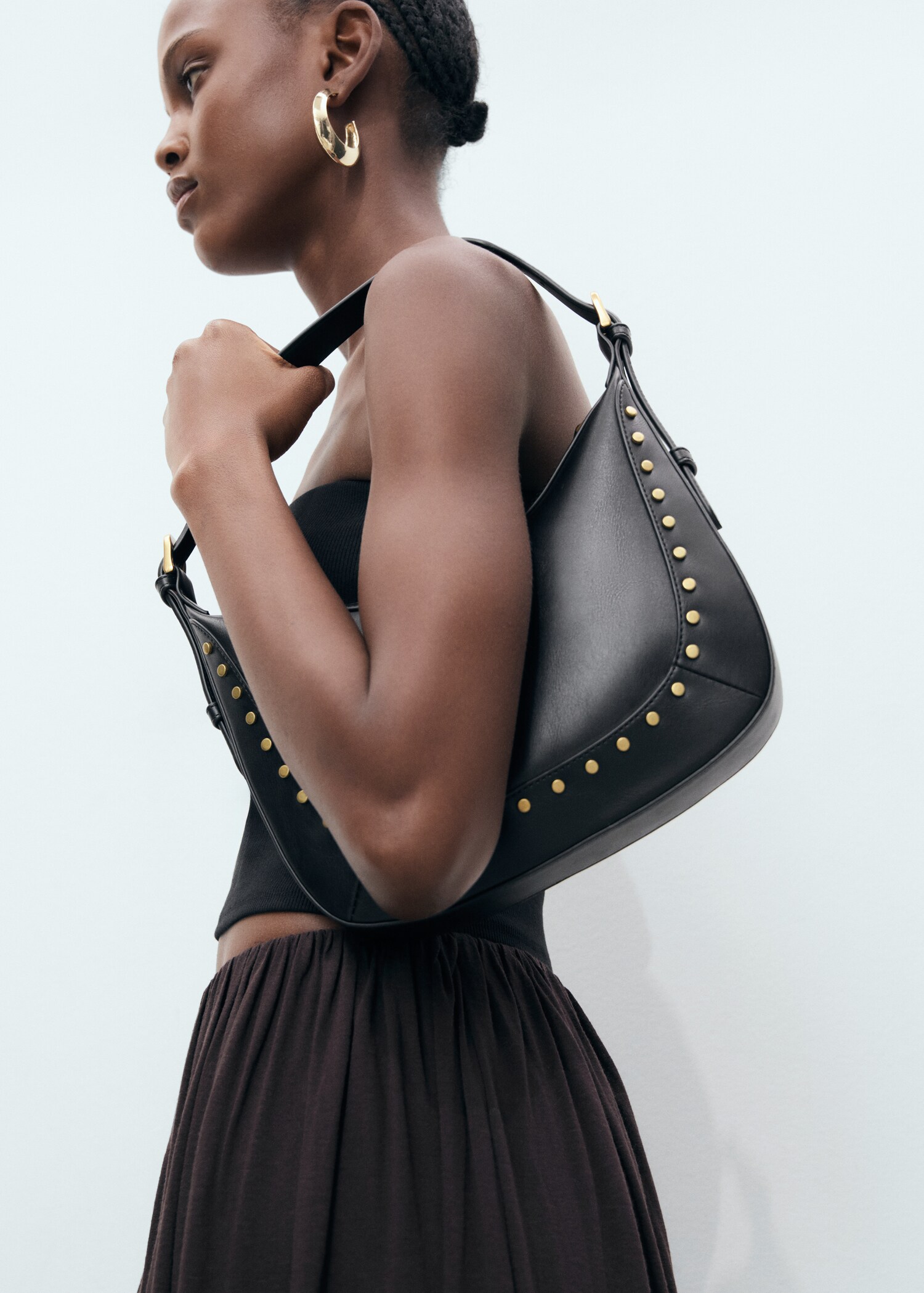 Small studded shoulder bag - General plane