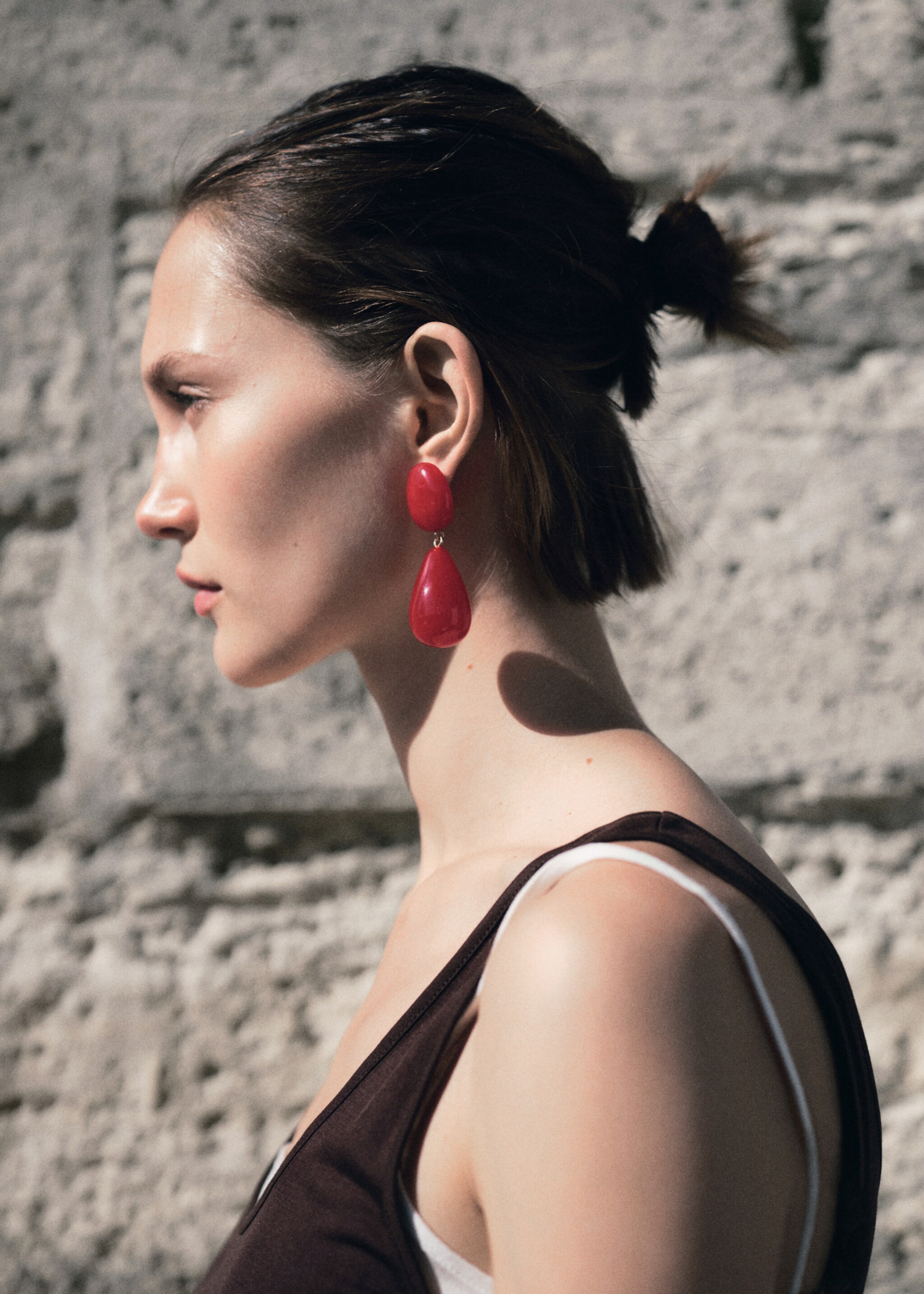 Resin drop earrings - General plane