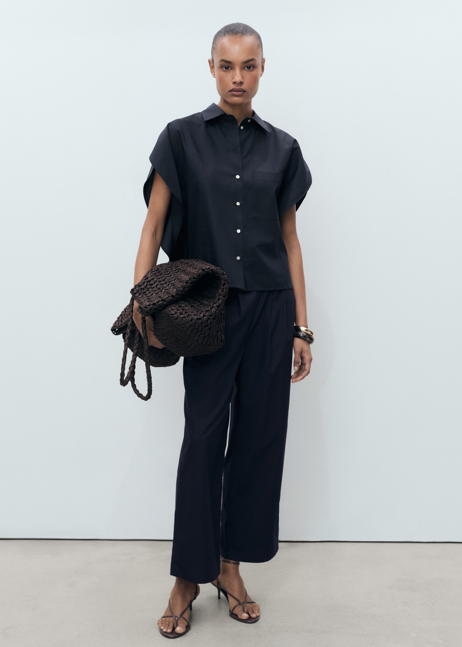 Chemise oversize manches courtes - Plan général
