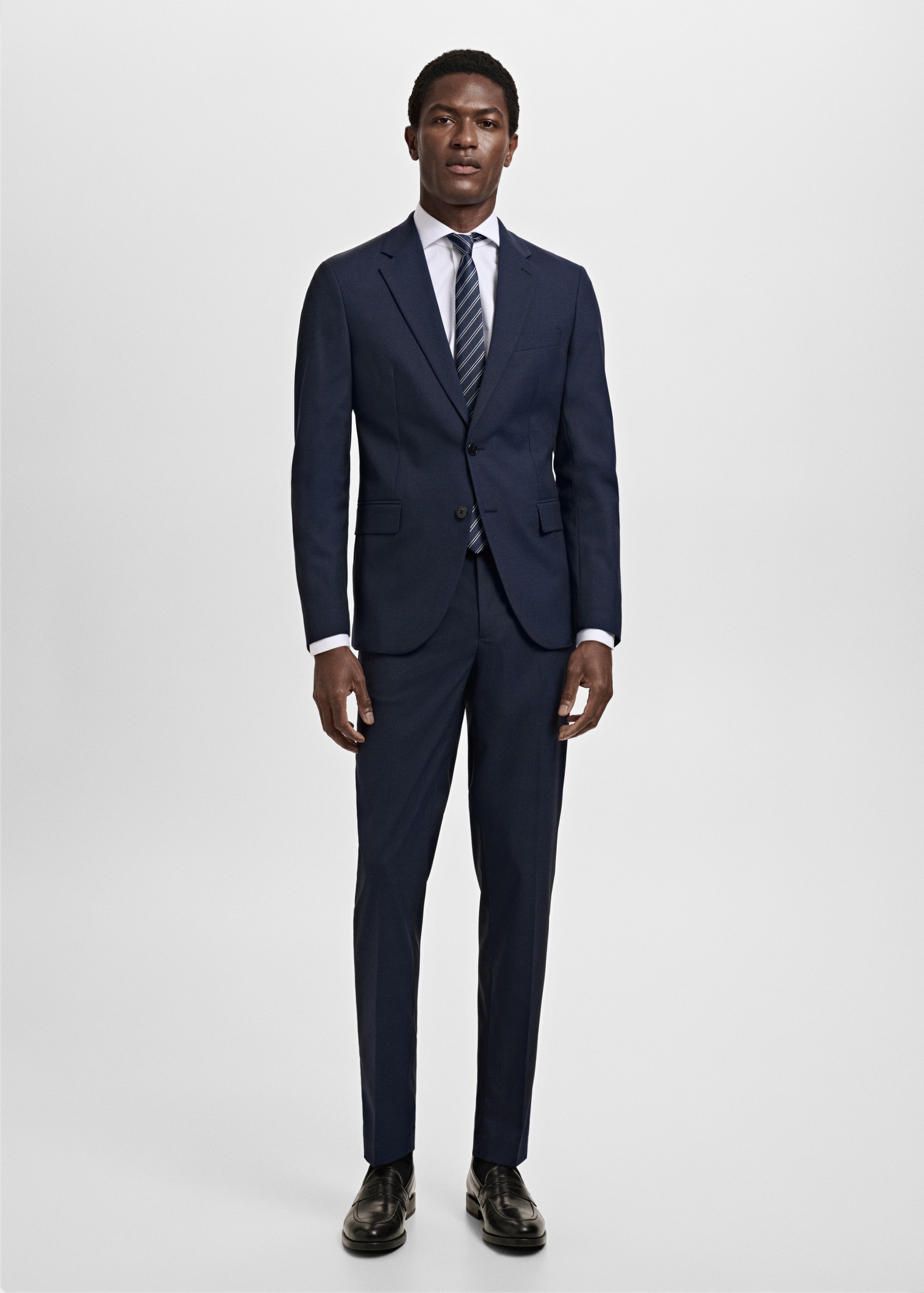 Milan slim-fit suit trousers1