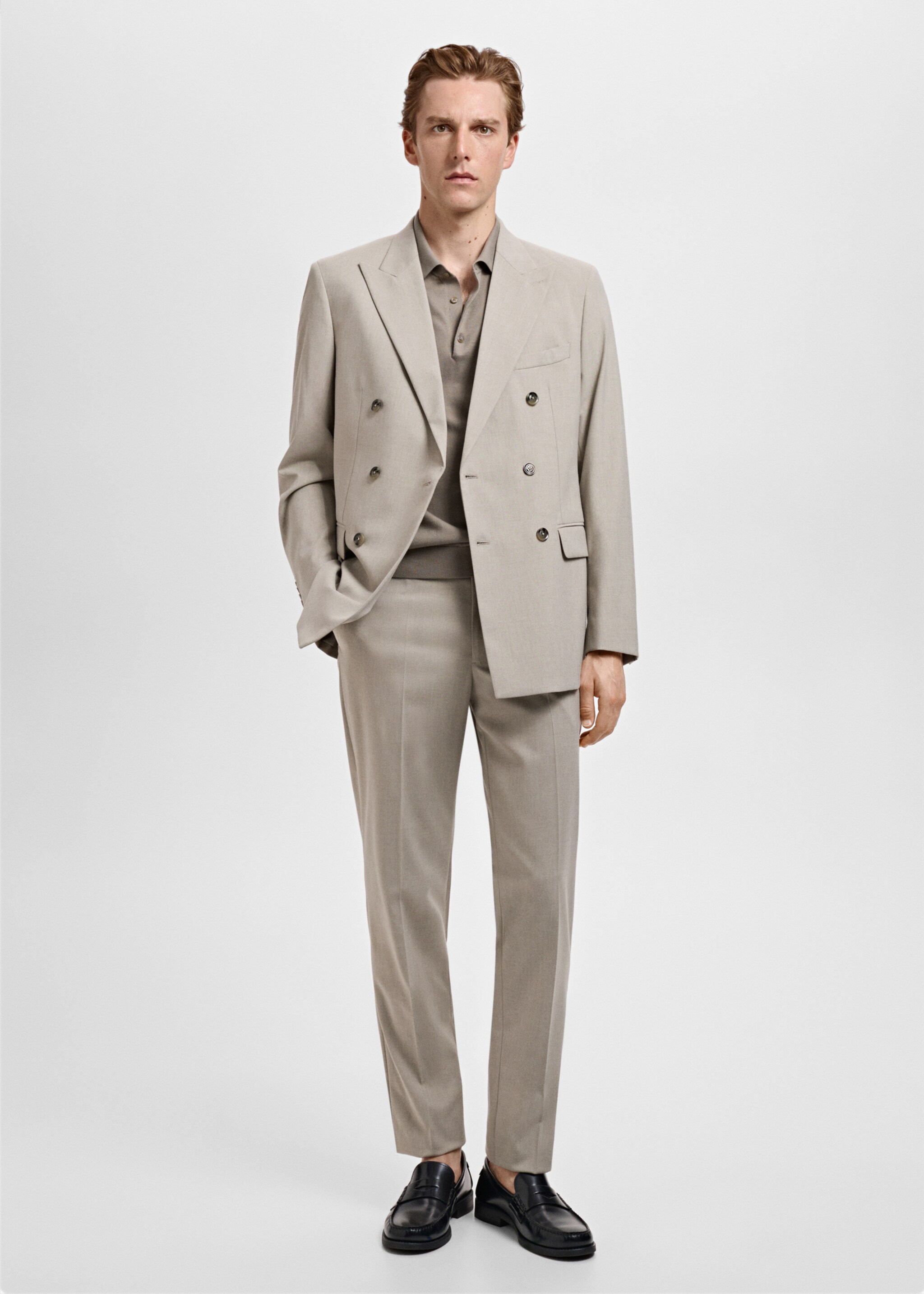 Monaco slim-fit suit trousers - General plane