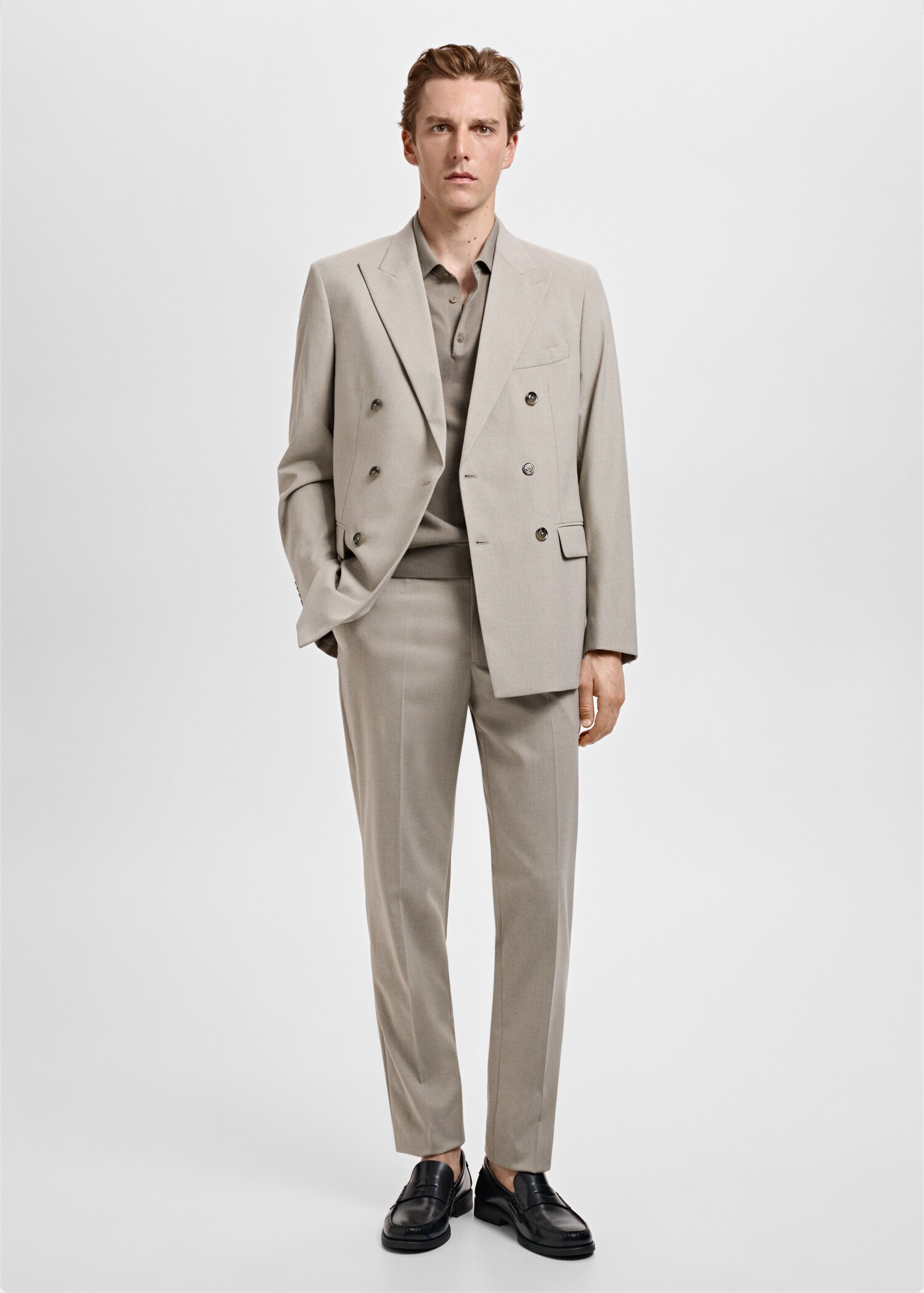 Monaco slim-fit suit trousers - General plane