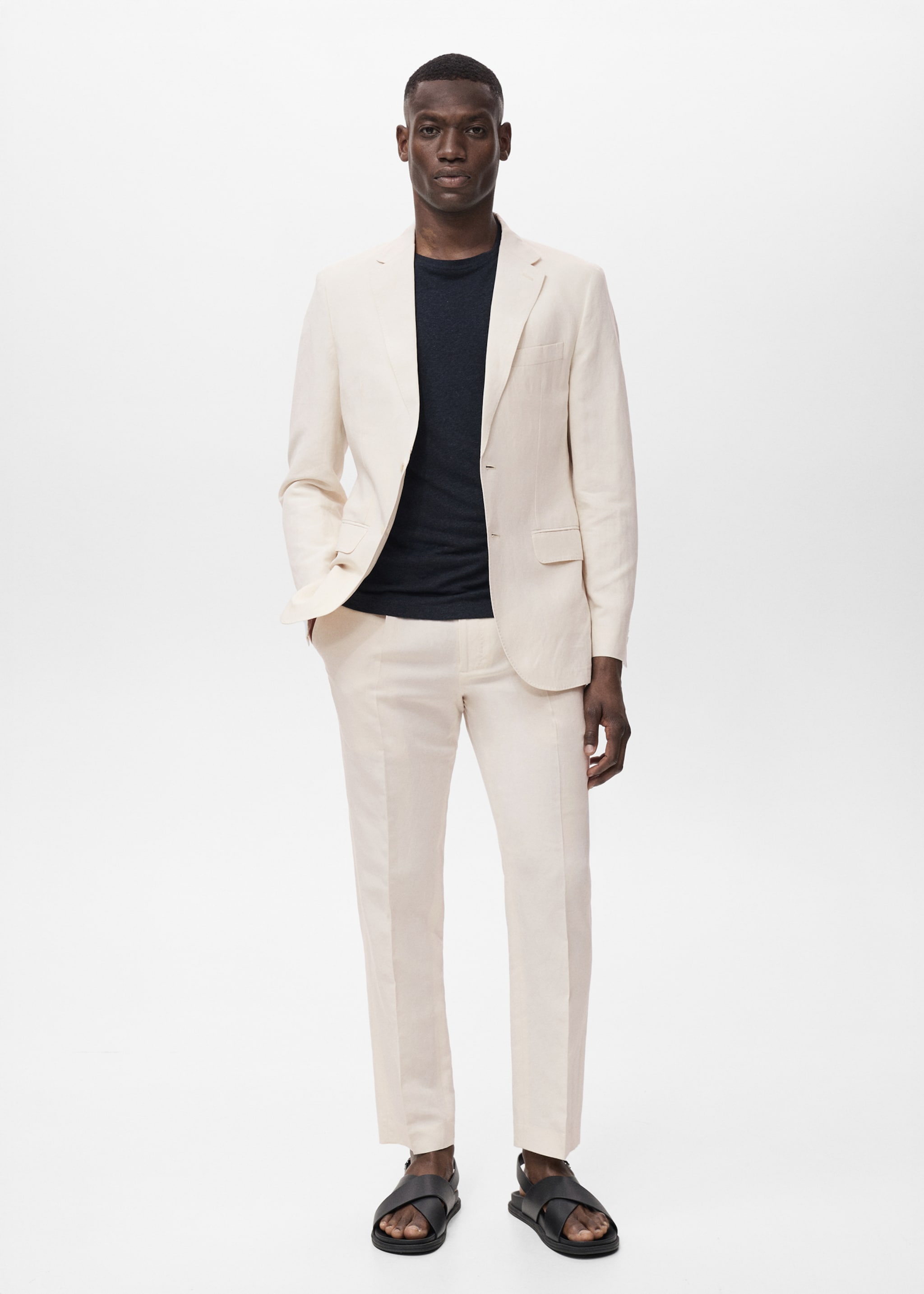 Americana traje slim fit lino lyocell - Plano general