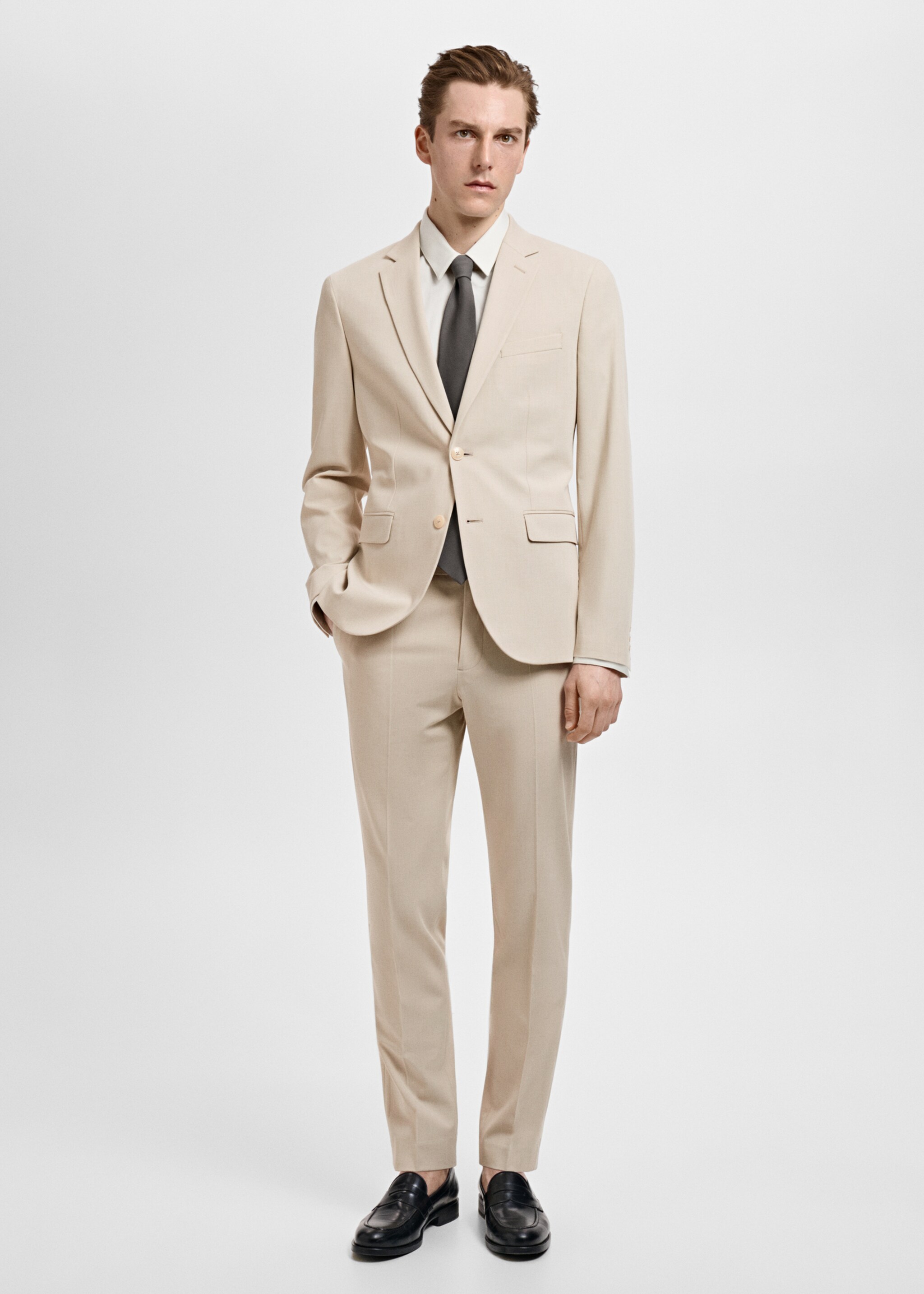 Blazer de fato stretch super slim fit - Plano geral