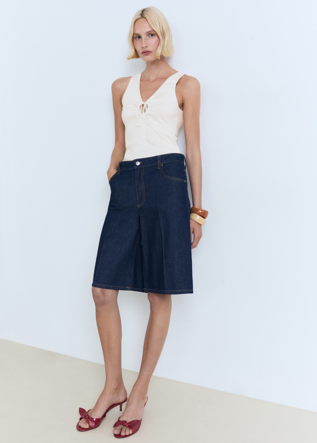 Mango Bow knit top thumbnail