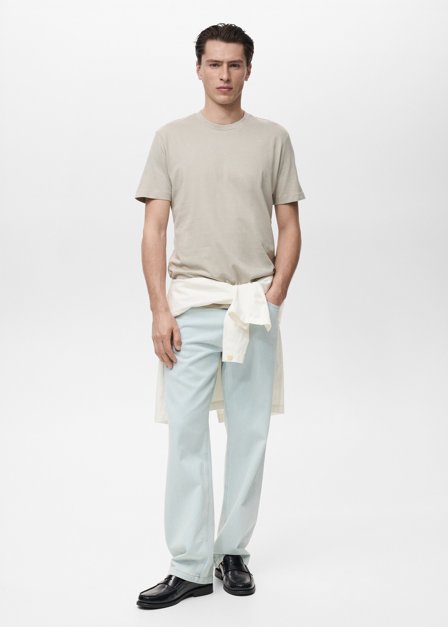 100% cotton slim-fit t-shirt - General plane