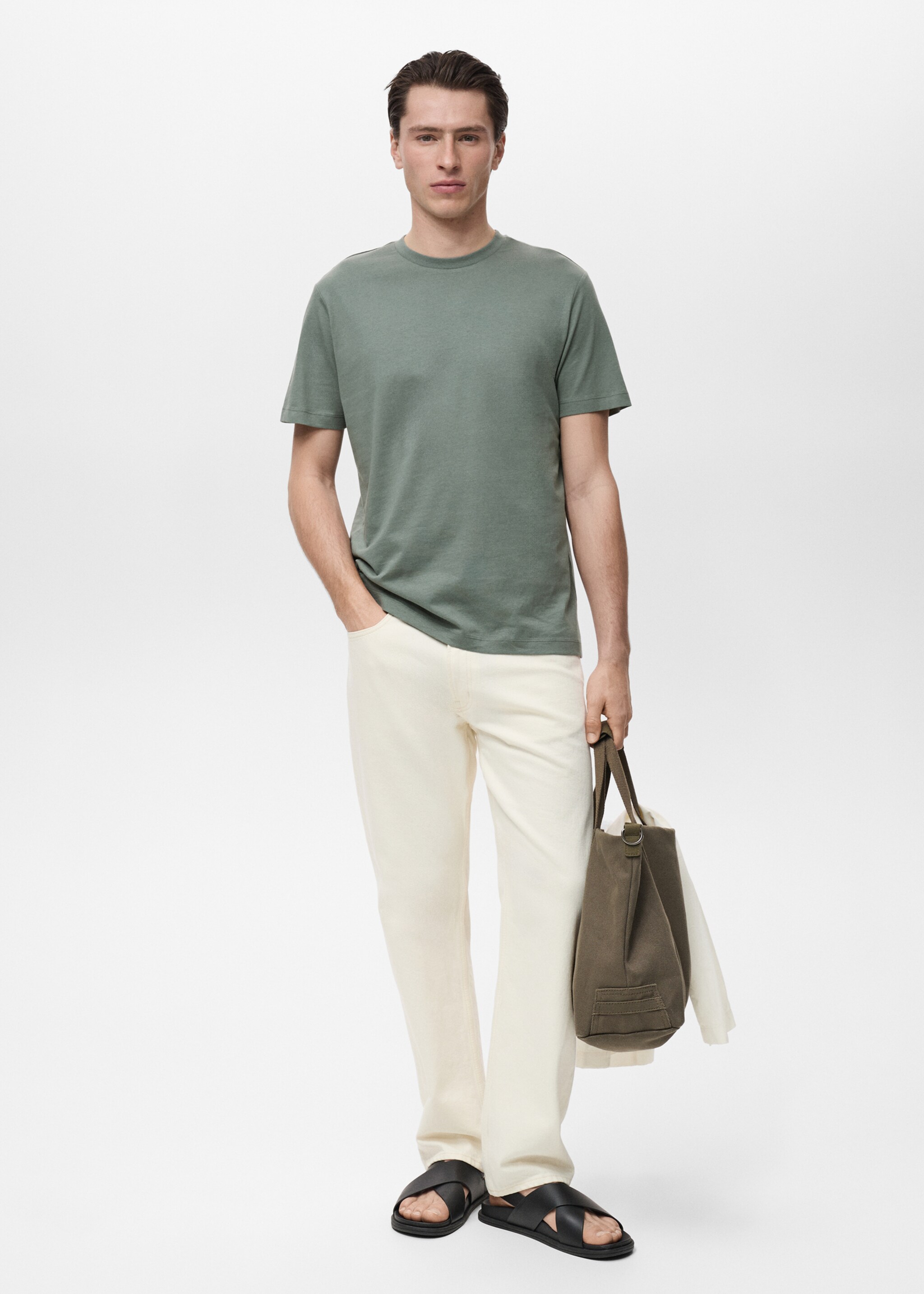 Camiseta slim fit 100% algodón - Plano general