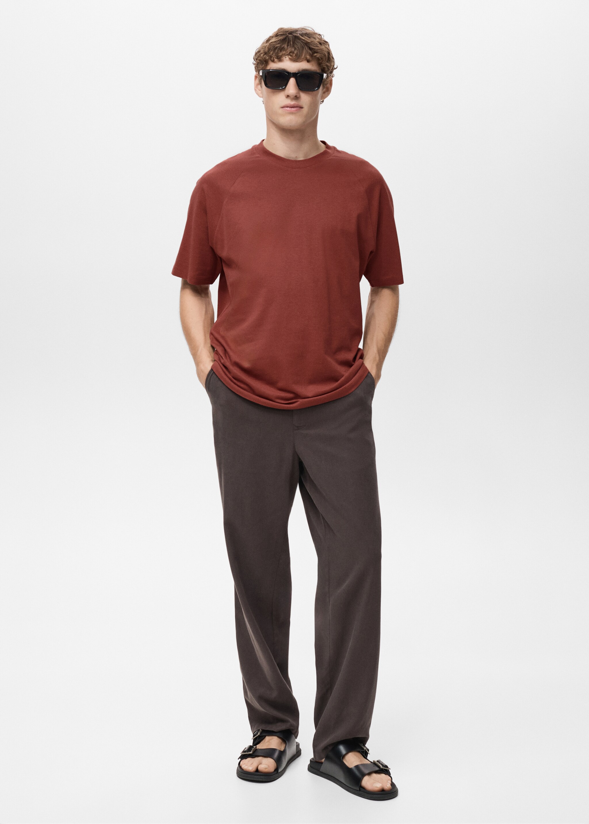 T-shirt coton lin relaxed-fit - Plan général