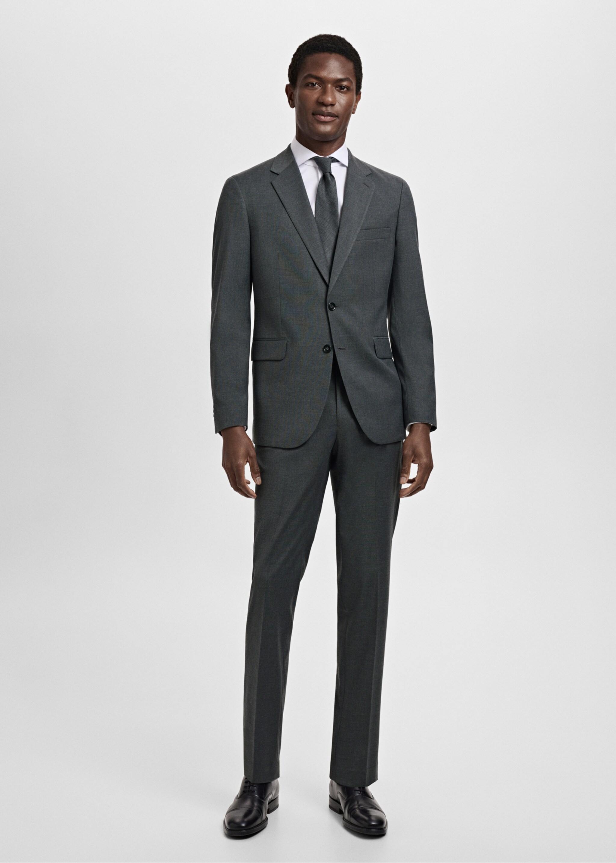 Milan slim-fit suit jacket - General plane