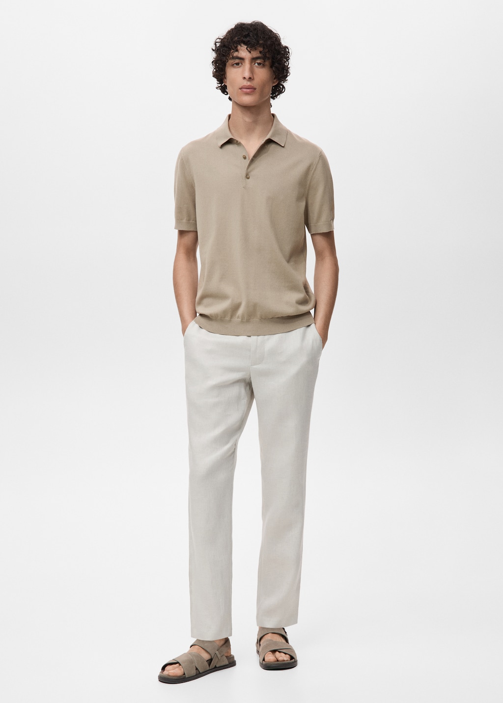 100% cotton fine-knit polo shirt