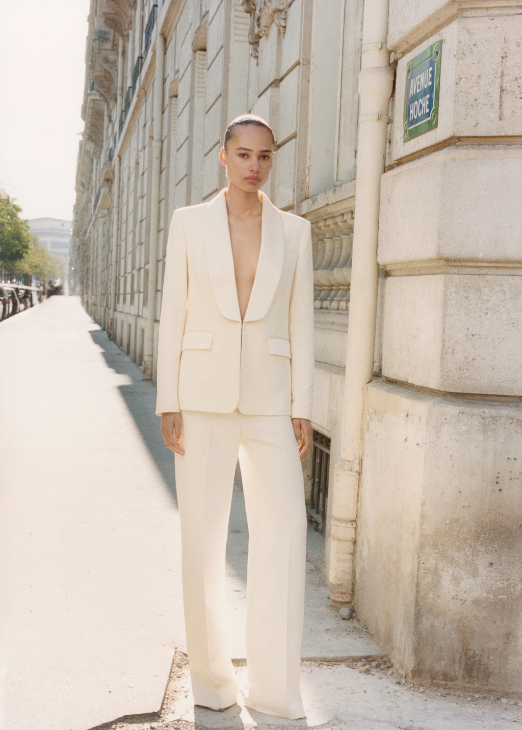 Straight-fit suit pants