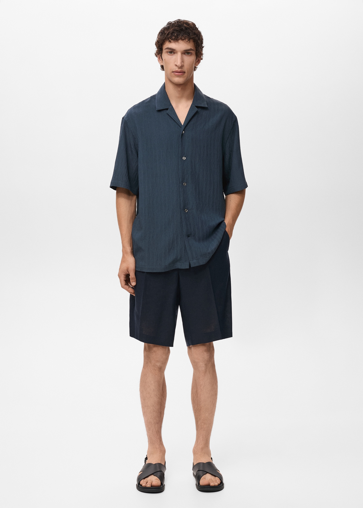 Striped embroidered shirt - General plane
