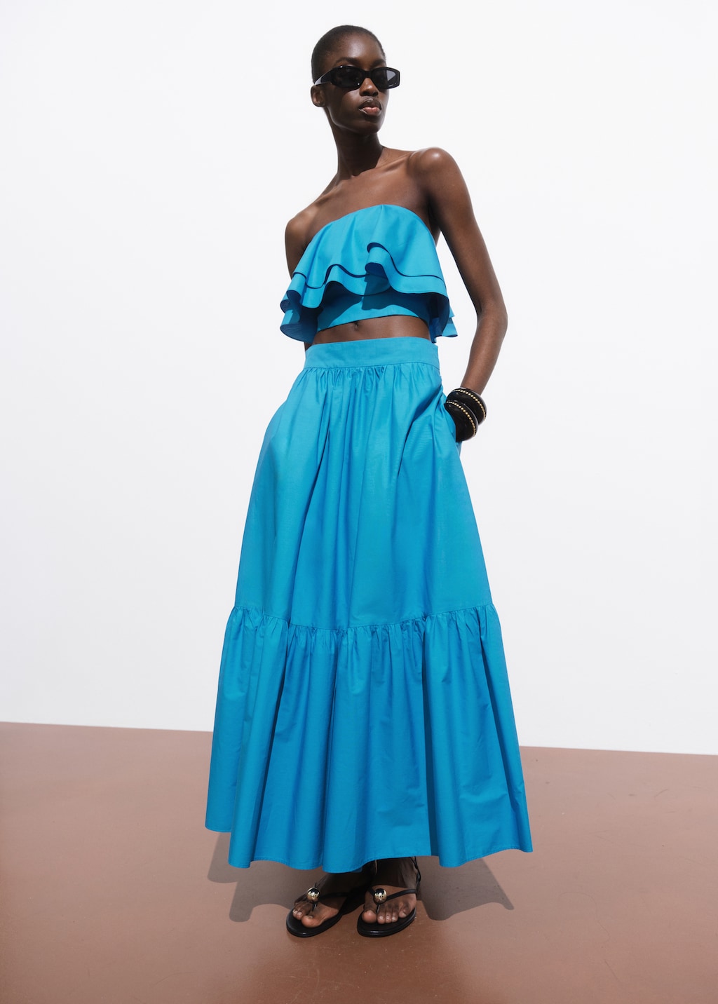 Mango Strapless cotton top